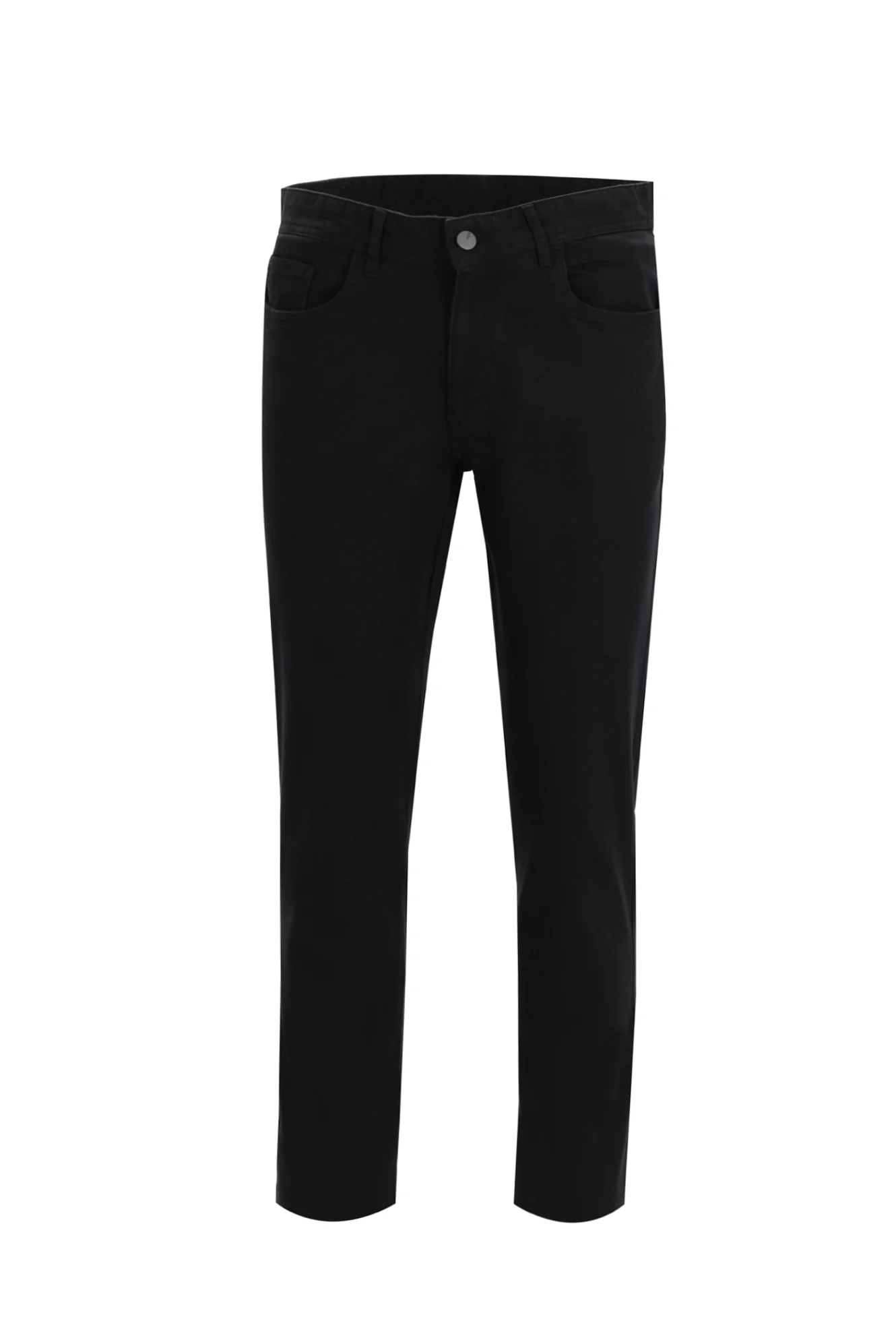 Siyah Slim Fit Dar Kesim Likralı Kanvas / Chino Pantolon