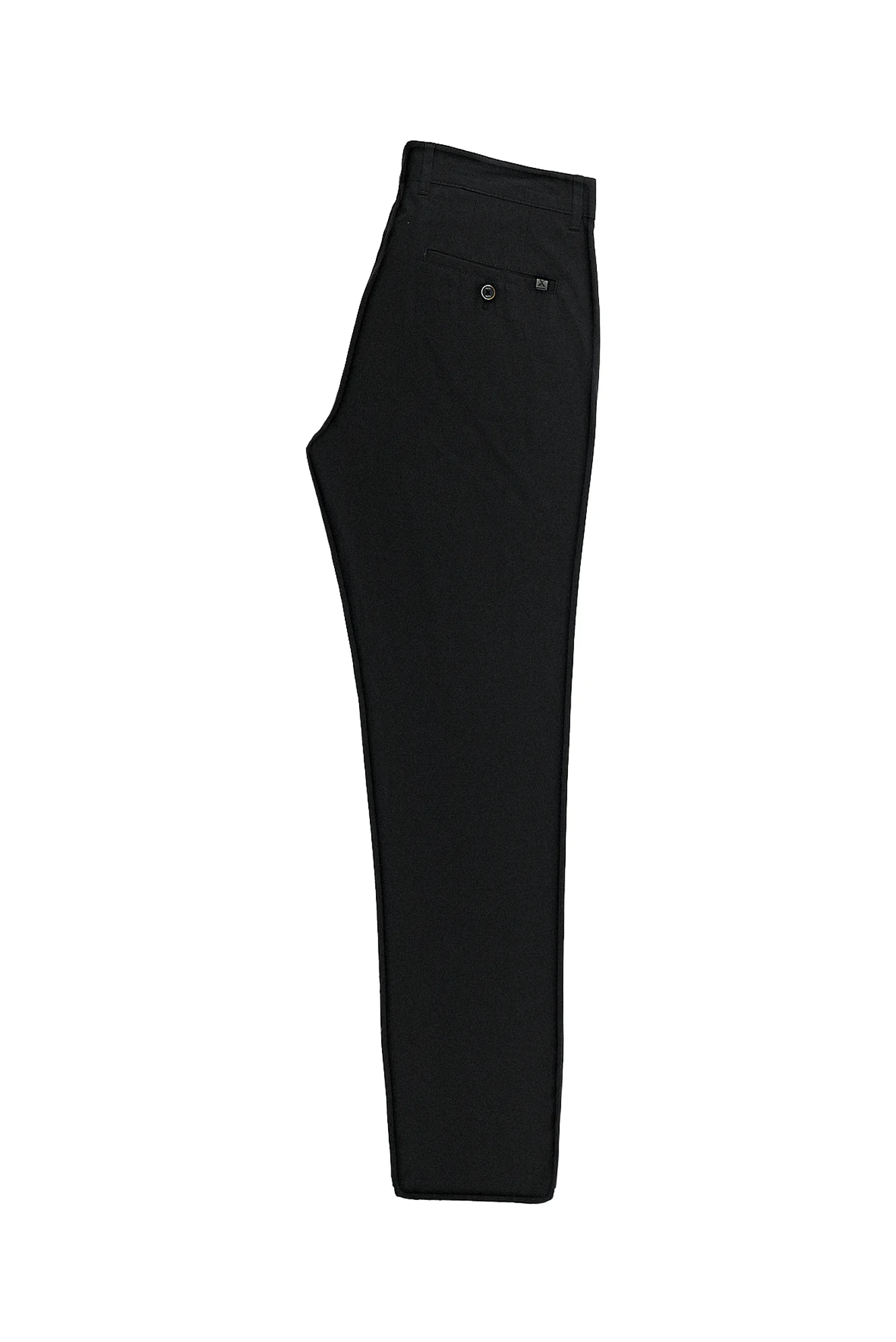 Siyah Slim Fit Dar Kesim Likralı Kanvas / Chino Pantolon - Image 4