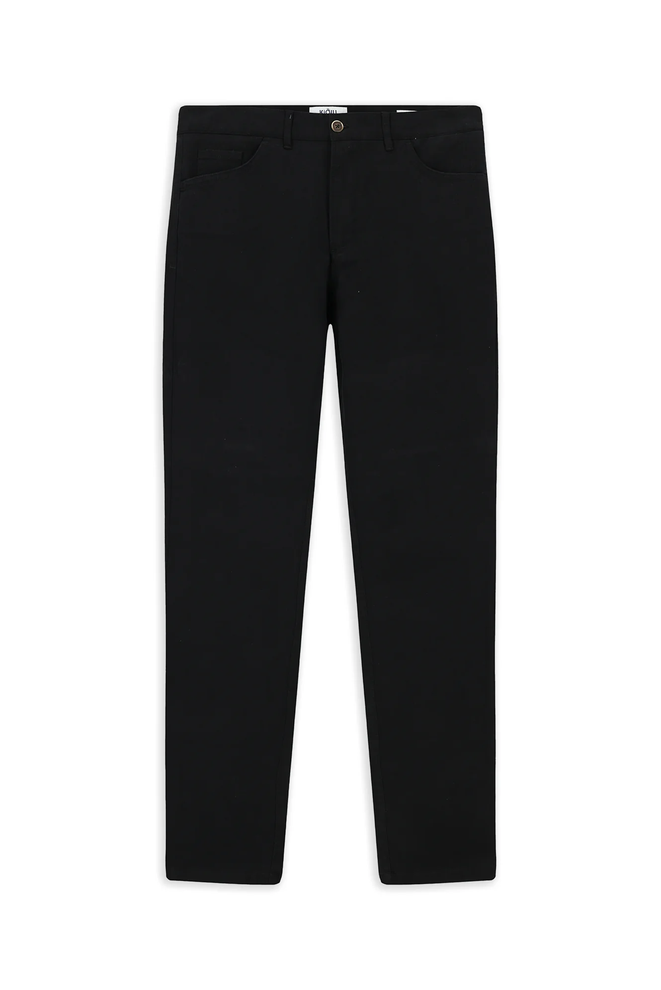 Siyah Slim Fit Dar Kesim Likralı Yandan Cepli Kanvas / Chino Pantolon - Image 7