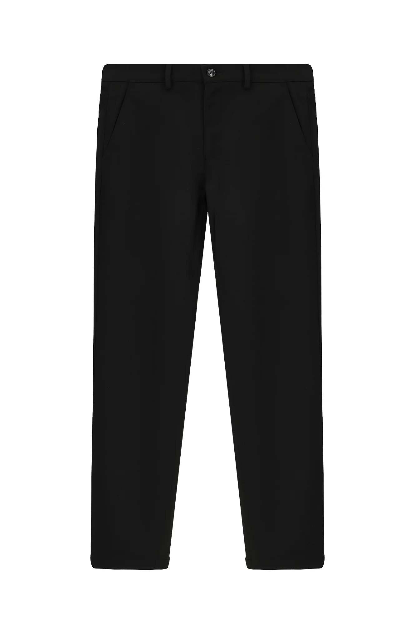 Siyah 7 Drop Slim Fit Dar Kesim Likralı Örme Klasik Kumaş Pantolon - Image 6