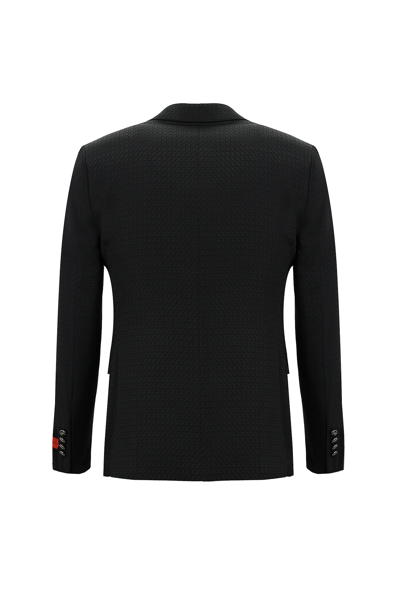 Siyah 7 Drop Slim Fit Dar Kesim Mono Yaka Yelekli Smokin & Damatlık - Image 3