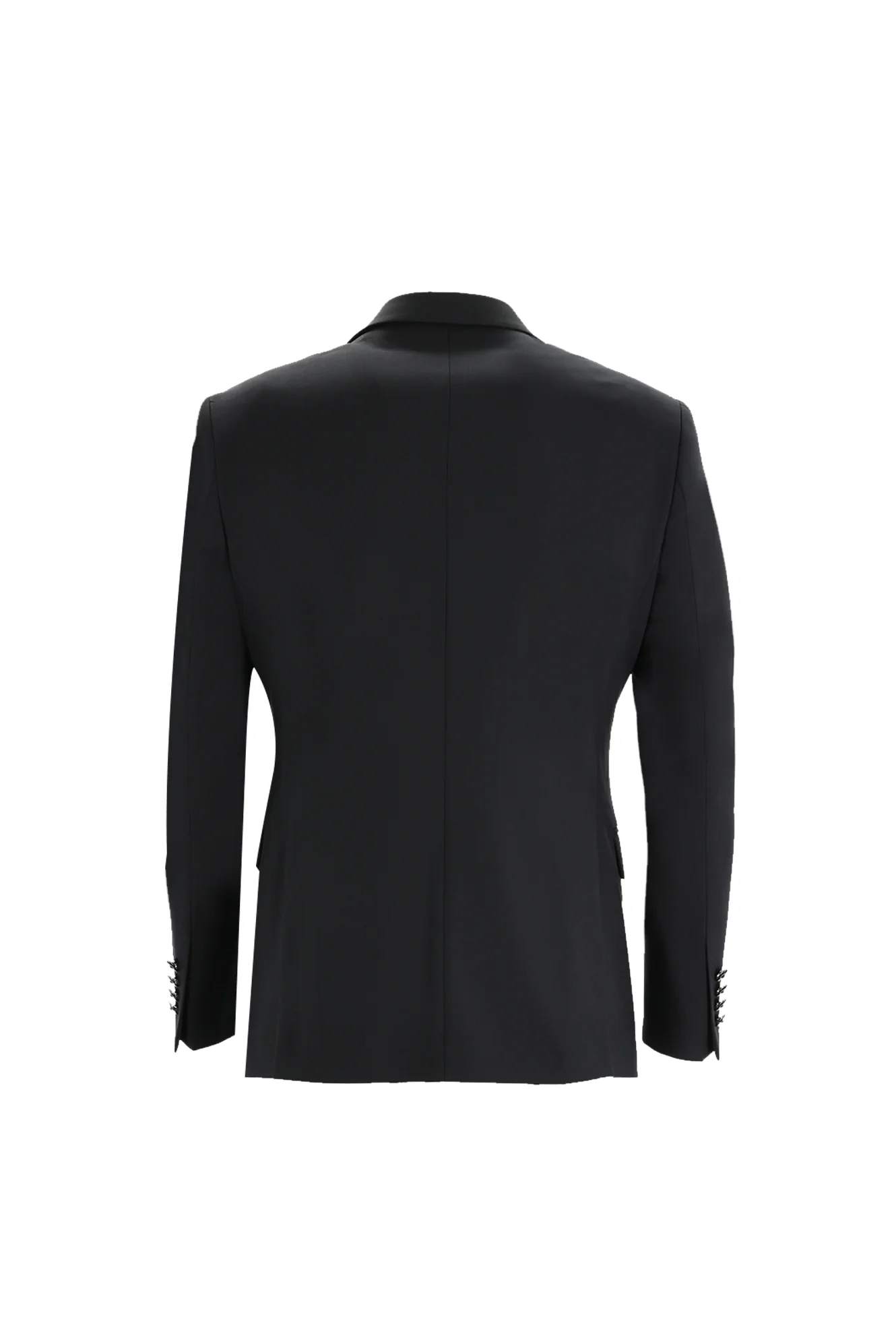 Siyah 7 Drop Slim Fit Dar Kesim Mono Yaka Yelekli Smokin & Damatlık - Image 3
