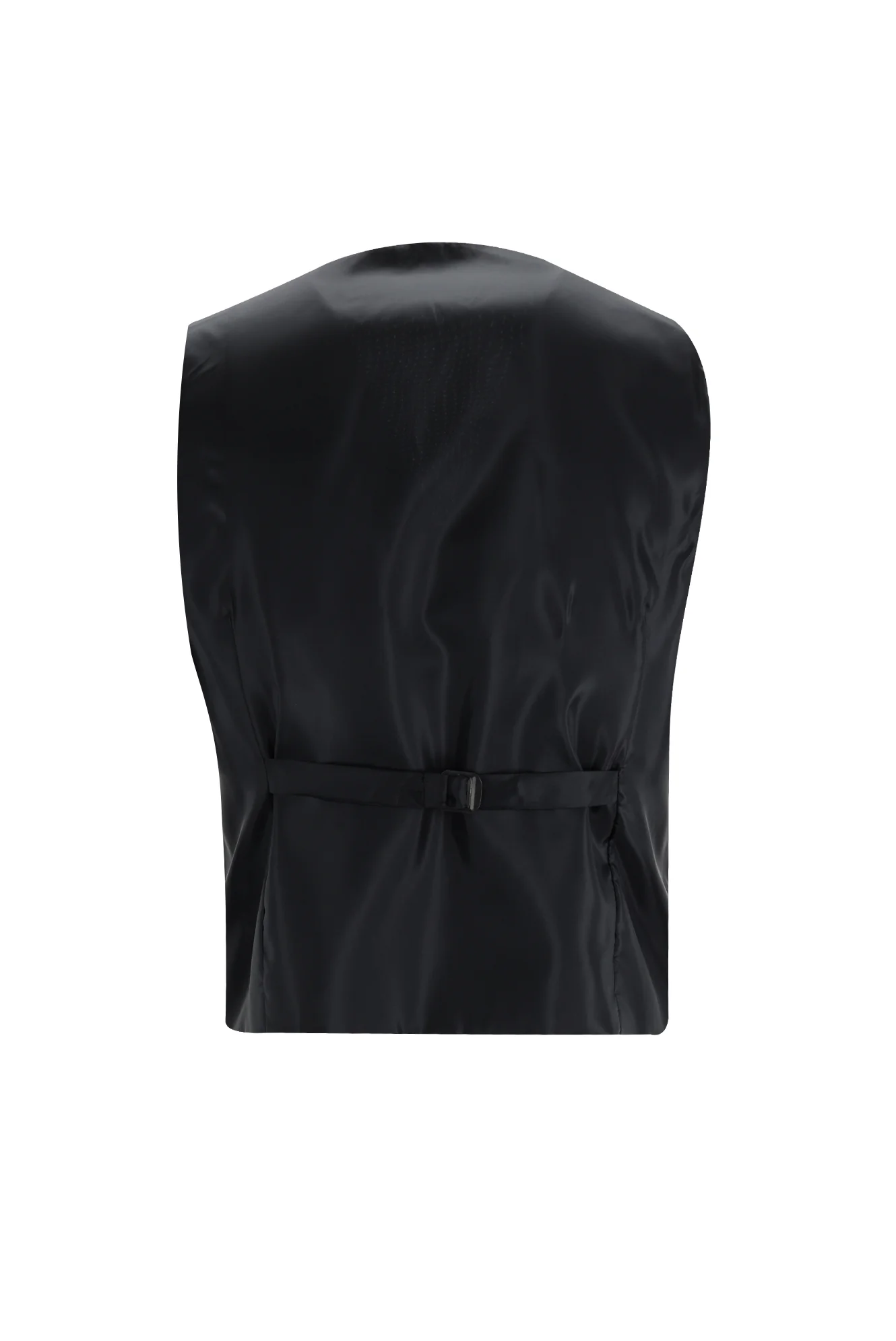 Siyah 7 Drop Slim Fit Dar Kesim Mono Yaka Yelekli Smokin & Damatlık - Image 5