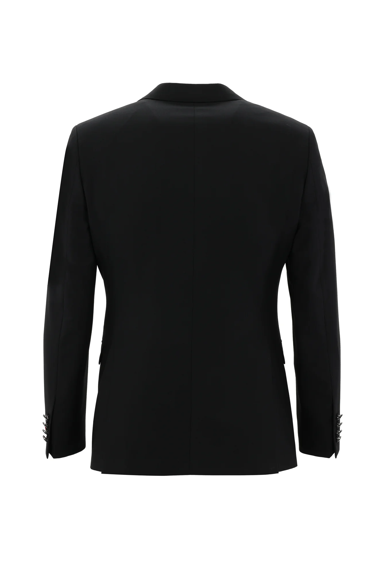 Siyah 7 Drop Slim Fit Dar Kesim Mono Yaka Yelekli Smokin & Damatlık - Image 3