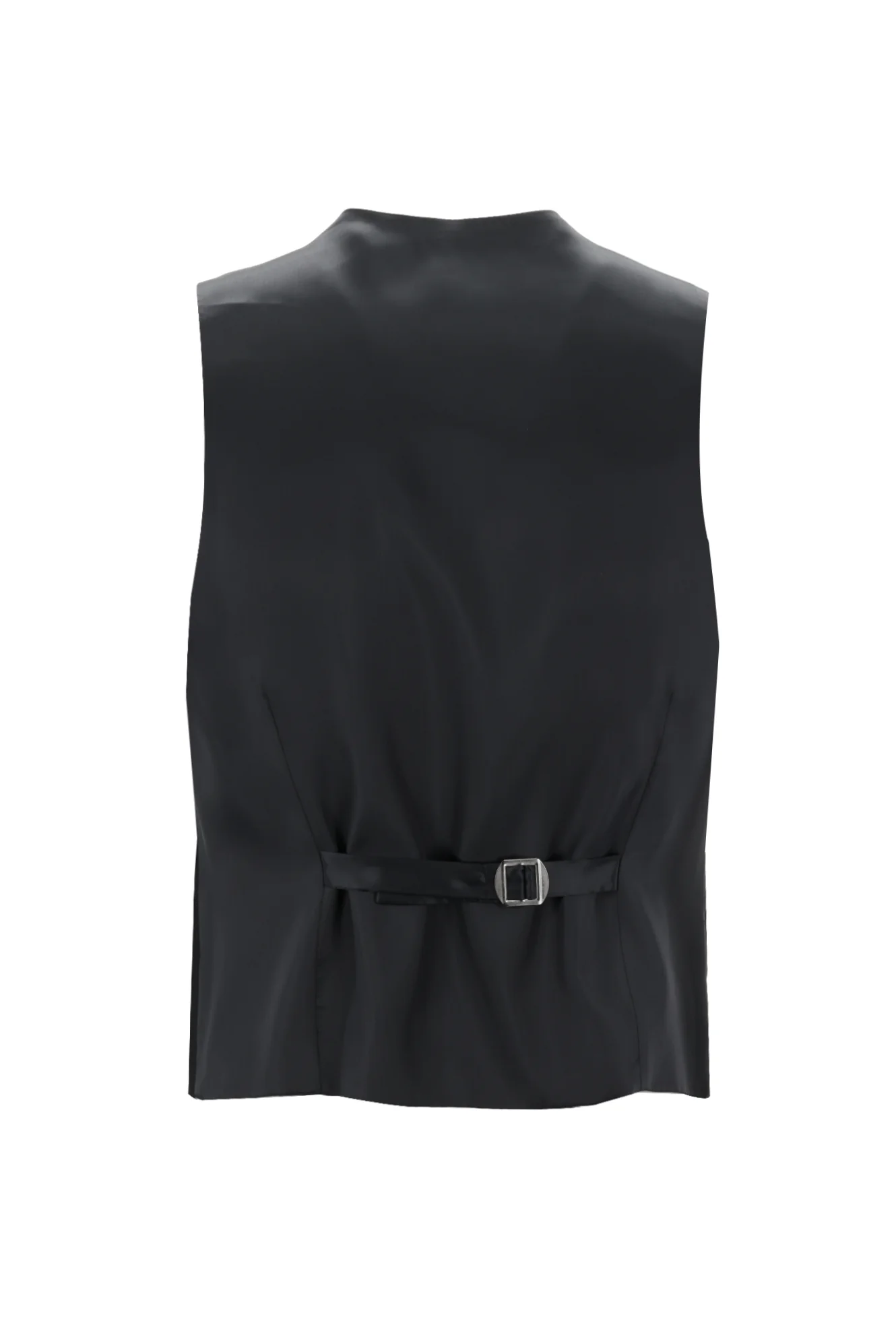 Siyah 7 Drop Slim Fit Dar Kesim Mono Yaka Yelekli Smokin & Damatlık - Image 5