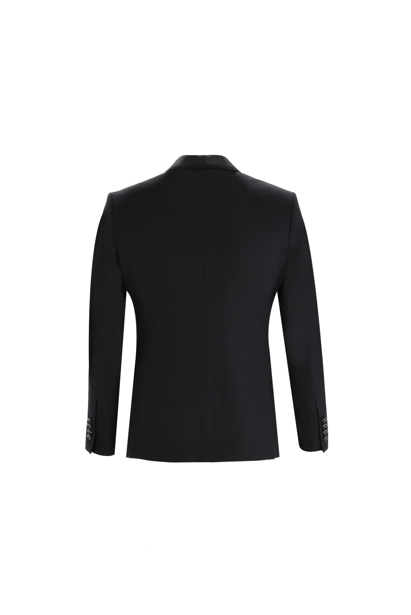 Siyah 7 Drop Slim Fit Dar Kesim Şal Yaka Smokin & Damatlık - Image 3