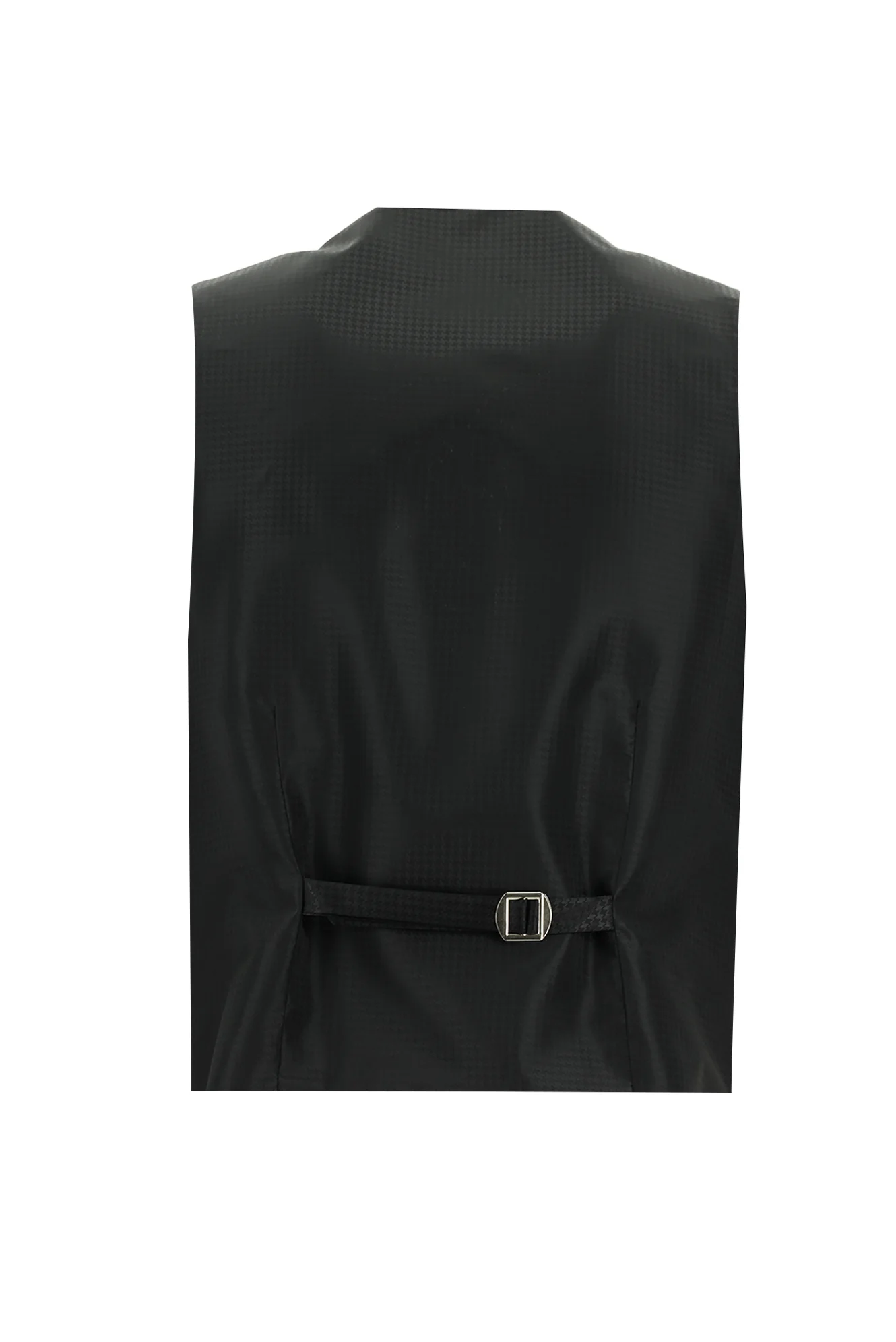 Siyah 7 Drop Slim Fit Dar Kesim Şal Yaka Yelekli Smokin & Damatlık - Image 5