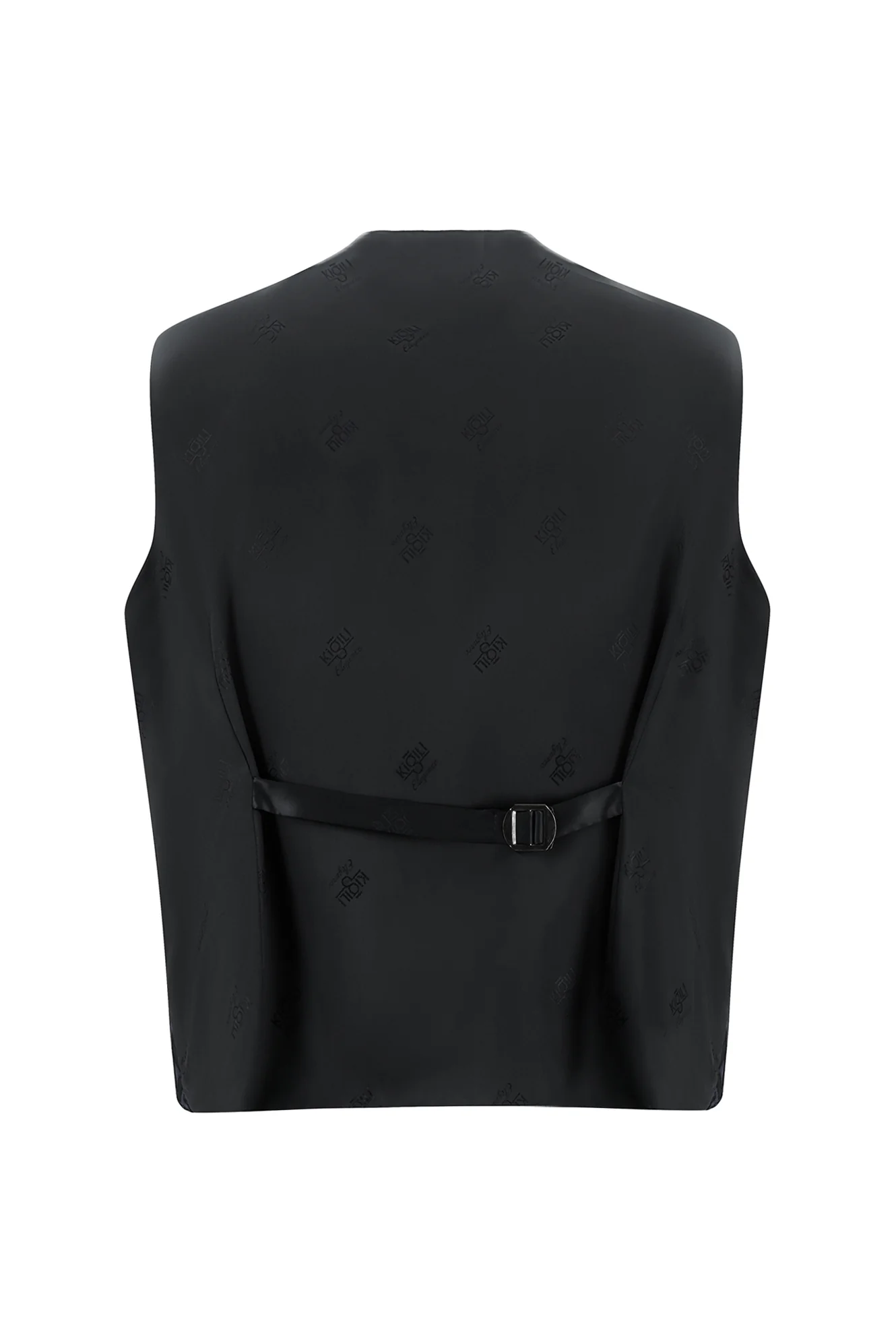 Siyah 7 Drop Slim Fit Dar Kesim Şal Yaka Yelekli Smokin & Damatlık - Image 5