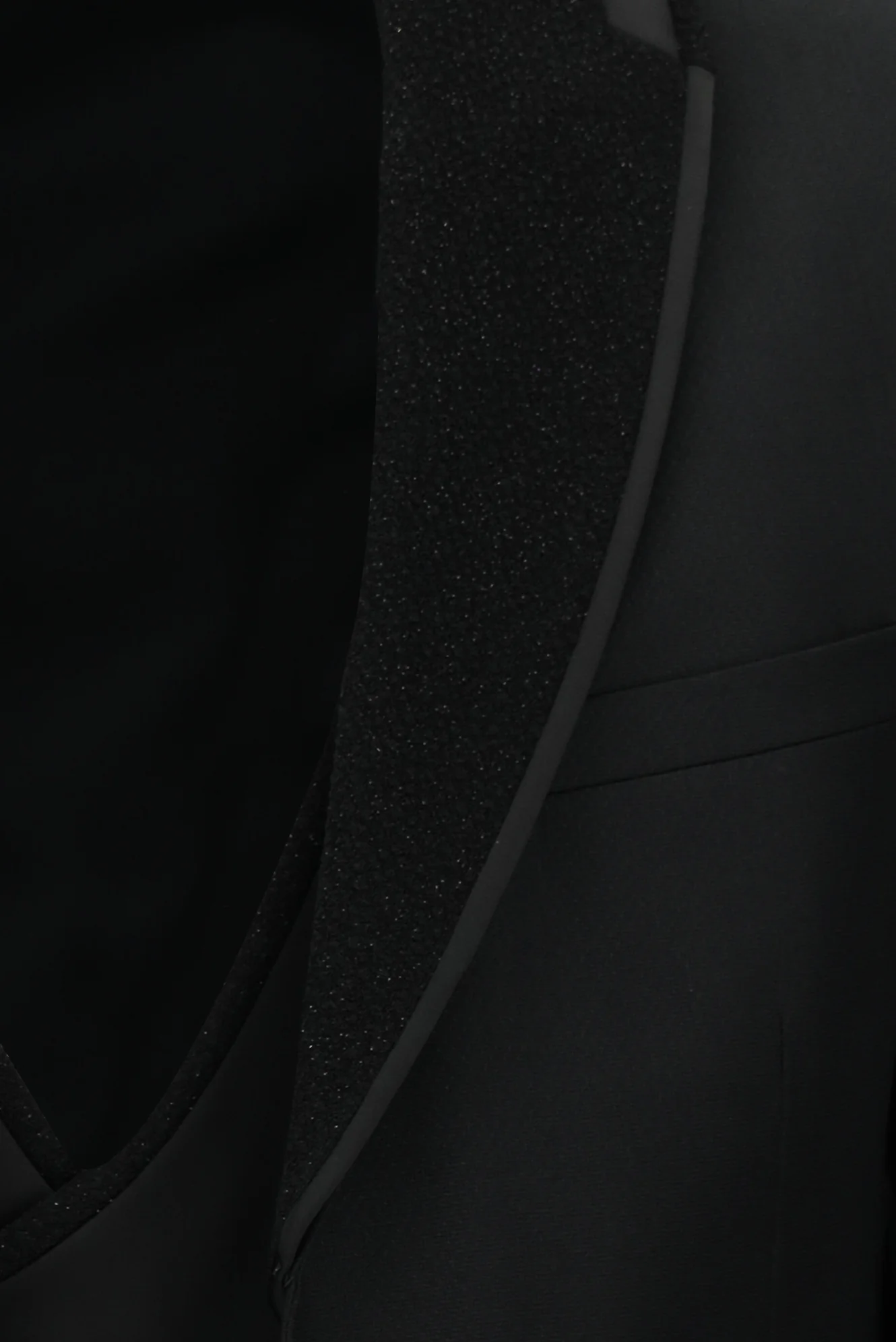 Siyah 7 Drop Slim Fit Dar Kesim Şal Yaka Yelekli Smokin & Damatlık - Image 6