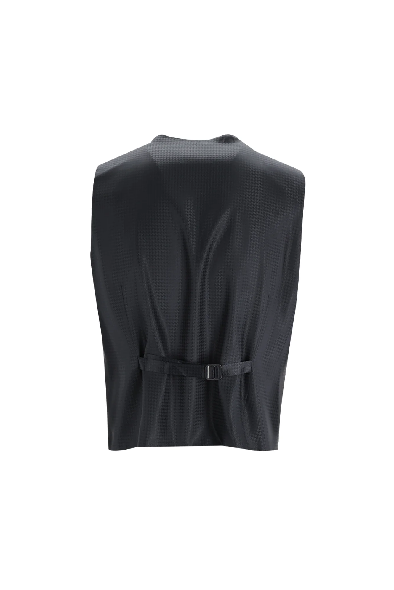 Siyah 7 Drop Slim Fit Dar Kesim Şal Yaka Yelekli Smokin & Damatlık - Image 5
