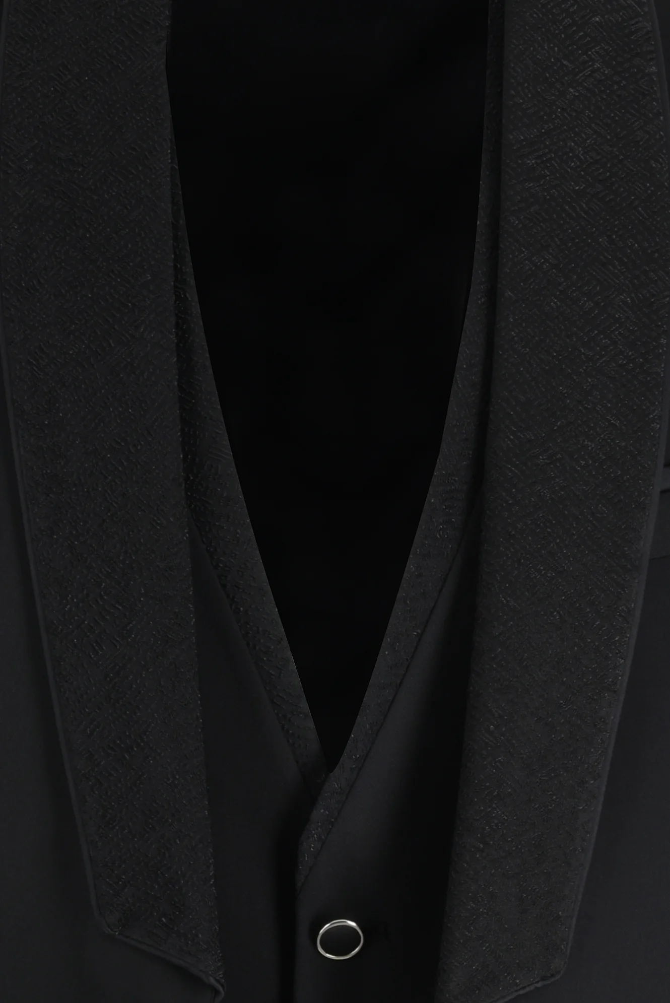 Siyah 7 Drop Slim Fit Dar Kesim Şal Yaka Yelekli Smokin & Damatlık - Image 6