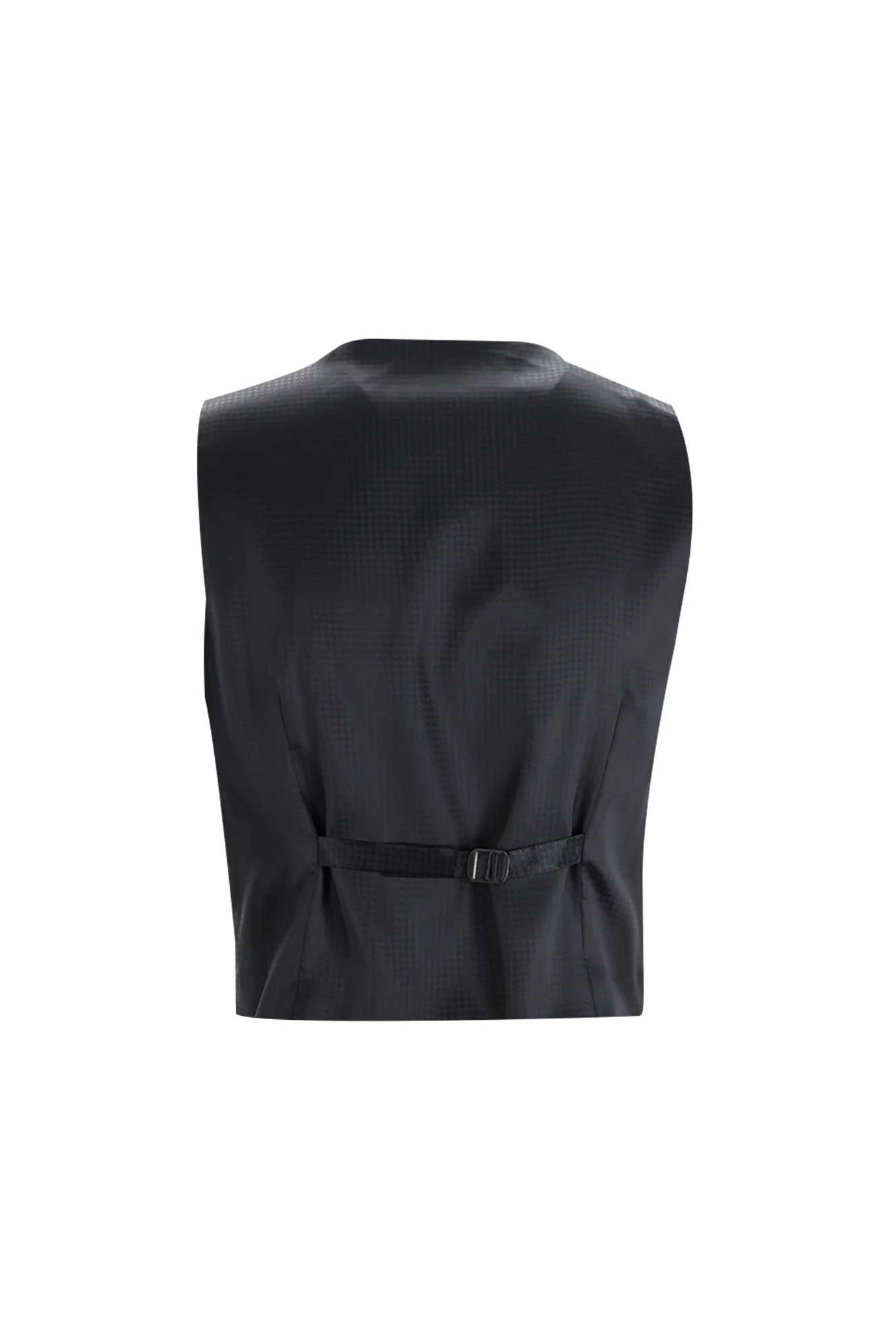 Siyah 7 Drop Slim Fit Dar Kesim Şal Yaka Yelekli Smokin & Damatlık - Image 5