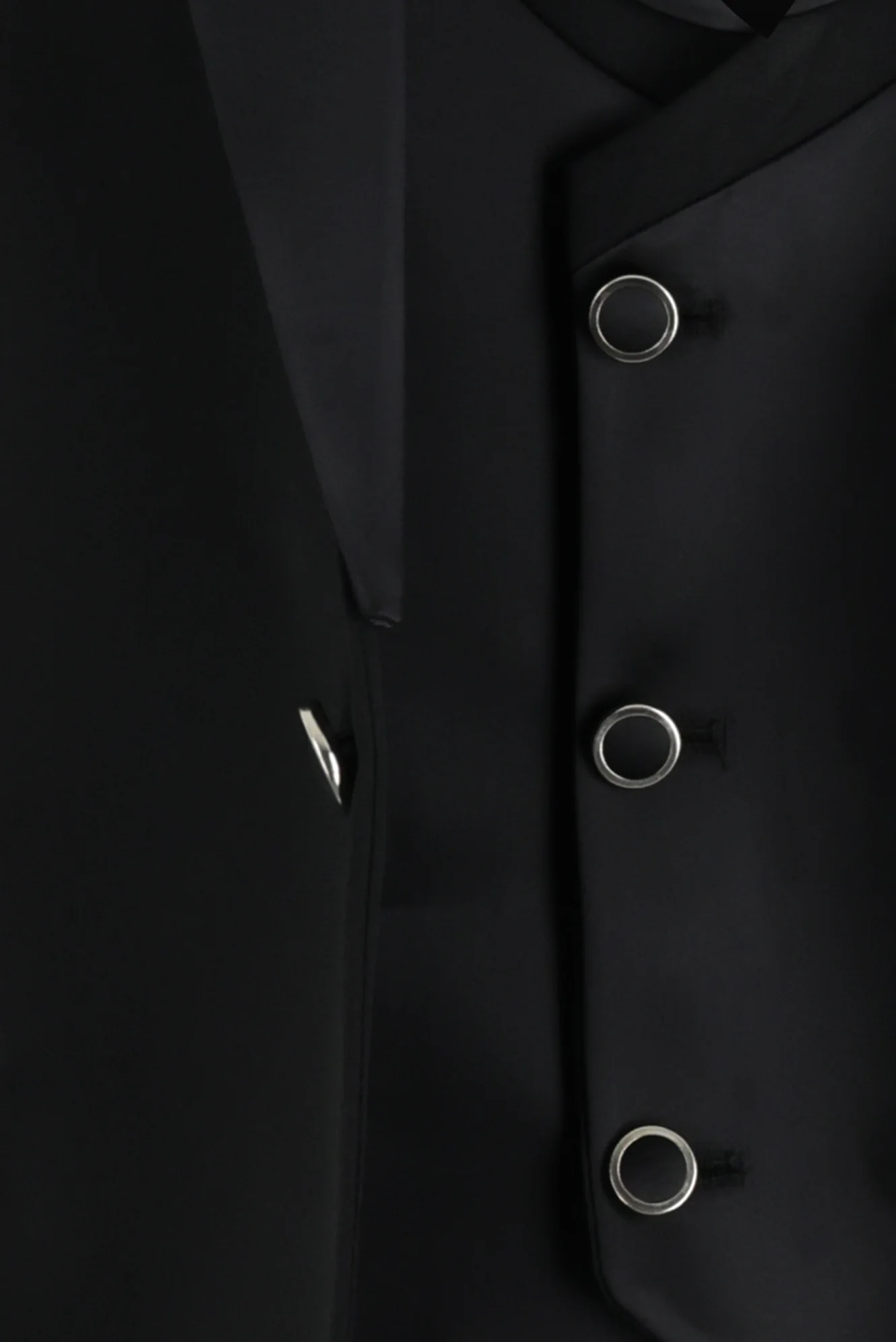 Siyah 7 Drop Slim Fit Dar Kesim Şal Yaka Yelekli Smokin & Damatlık - Image 7