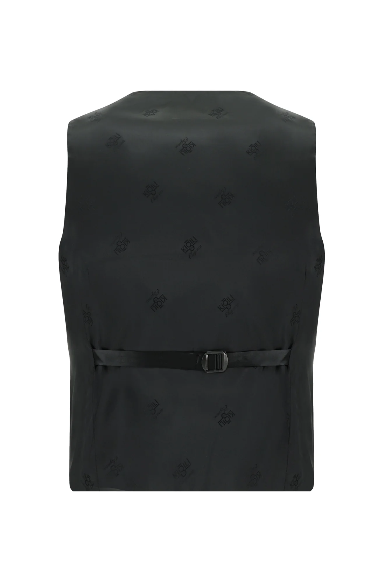 Siyah 7 Drop Slim Fit Dar Kesim Şal Yaka Yünlü Yelekli Smokin & Damatlık - Image 5