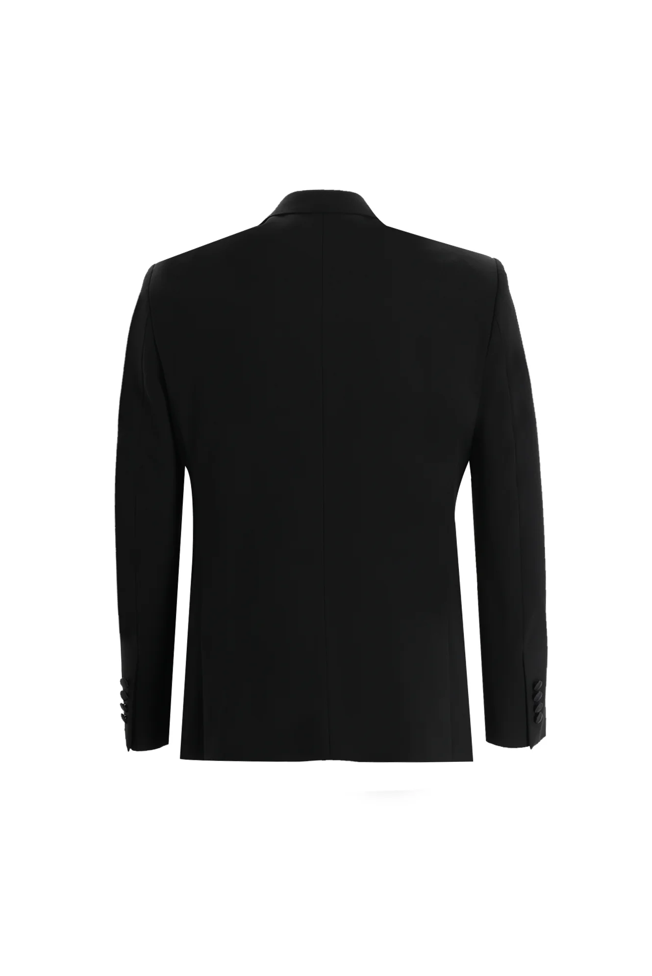 Siyah 7 Drop Slim Fit Dar Kesim Sivri Yaka Smokin & Damatlık - Image 3