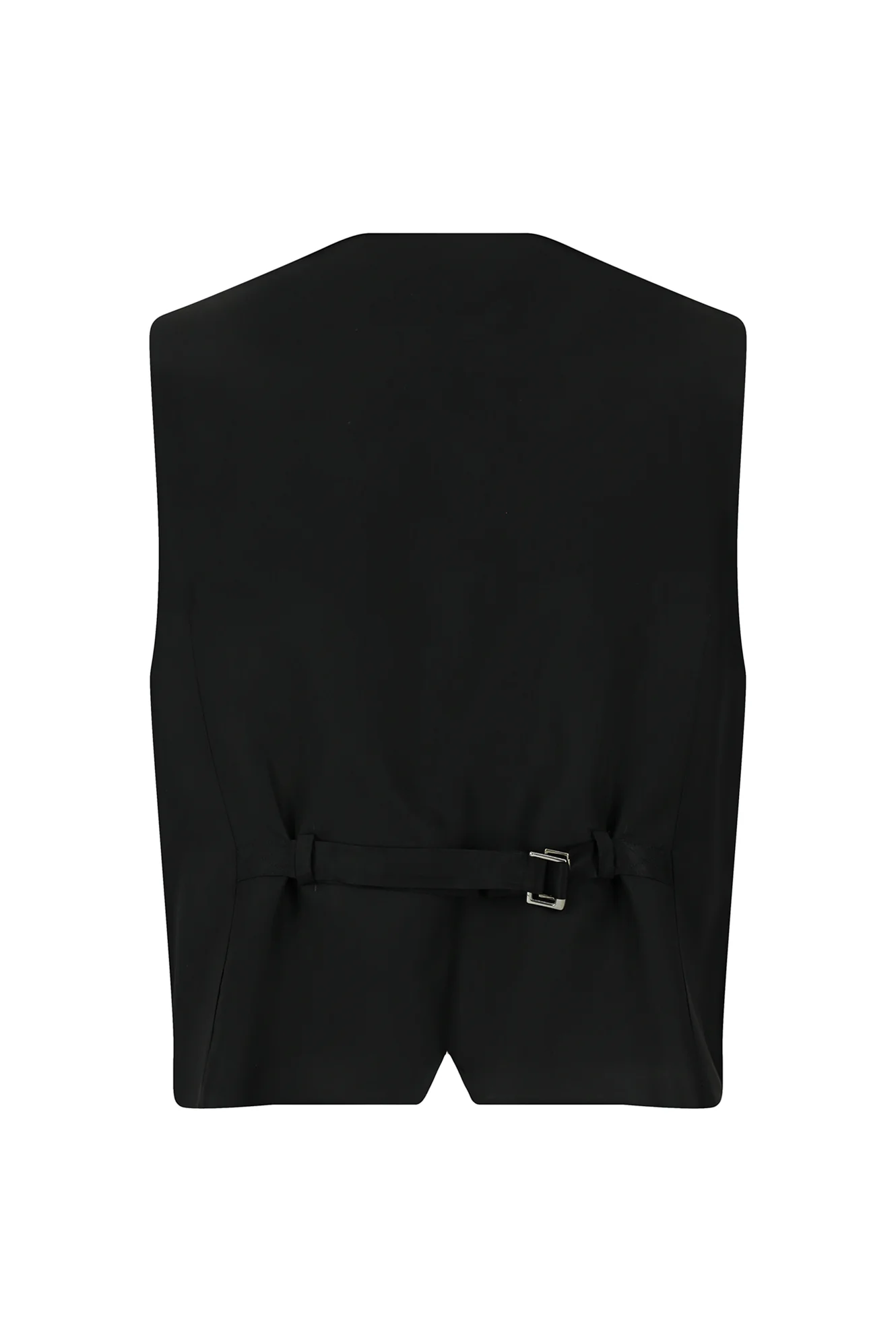 Siyah 7 Drop Slim Fit Dar Kesim Sivri Yaka Yelekli Smokin & Damatlık - Image 6
