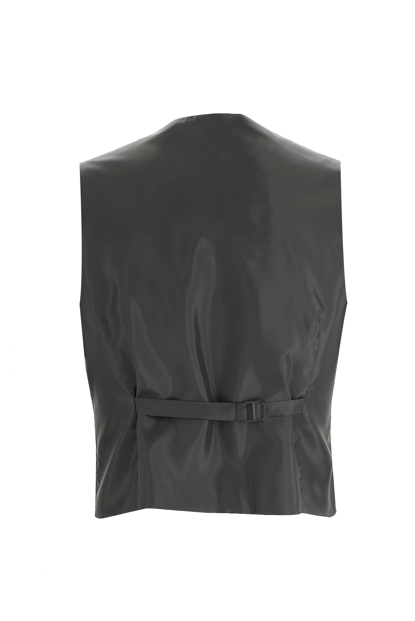 Siyah 7 Drop Slim Fit Dar Kesim Sivri Yaka Yelekli Smokin & Damatlık - Image 5