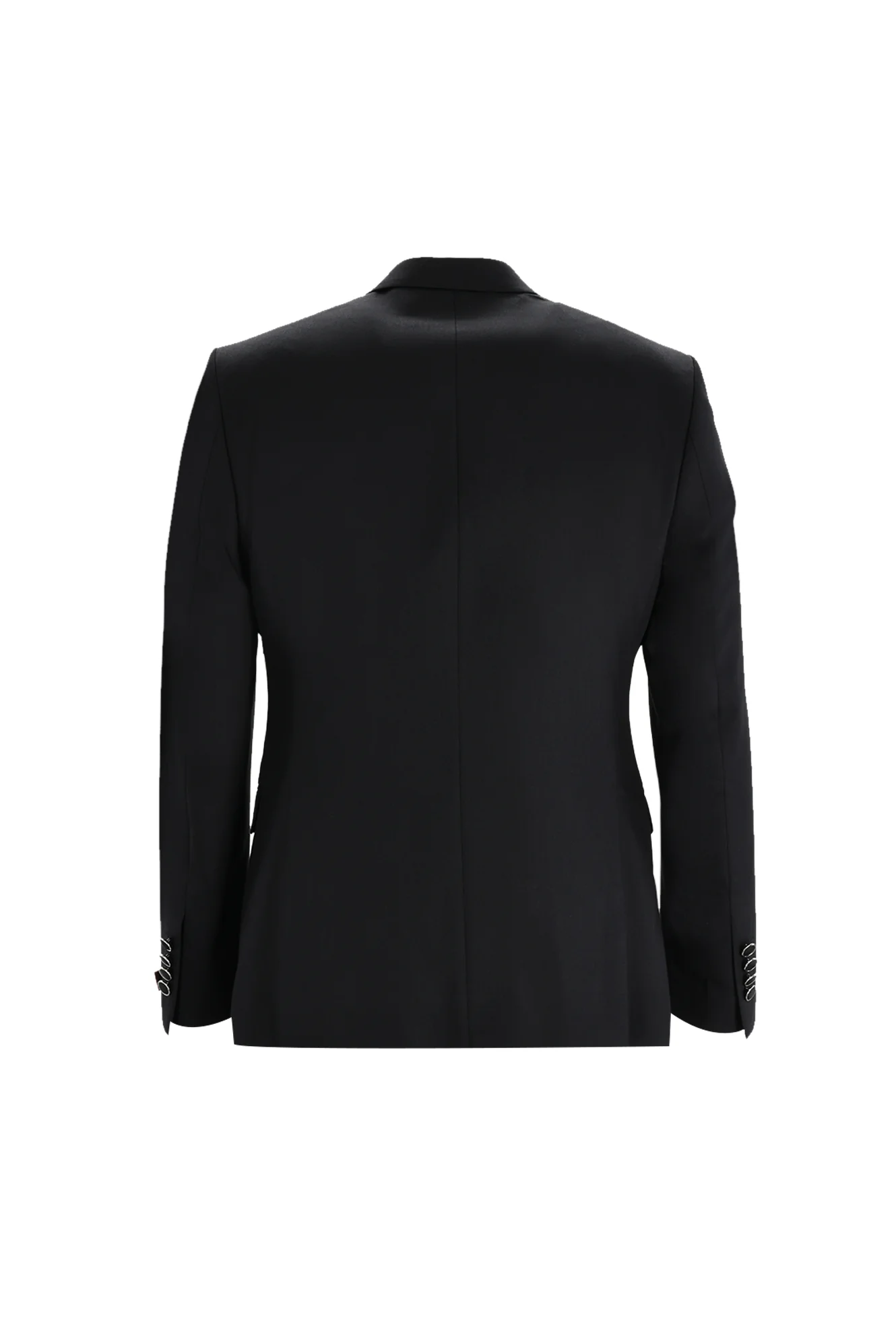 Siyah 7 Drop Slim Fit Dar Kesim Sivri Yaka Yelekli Smokin & Damatlık - Image 3