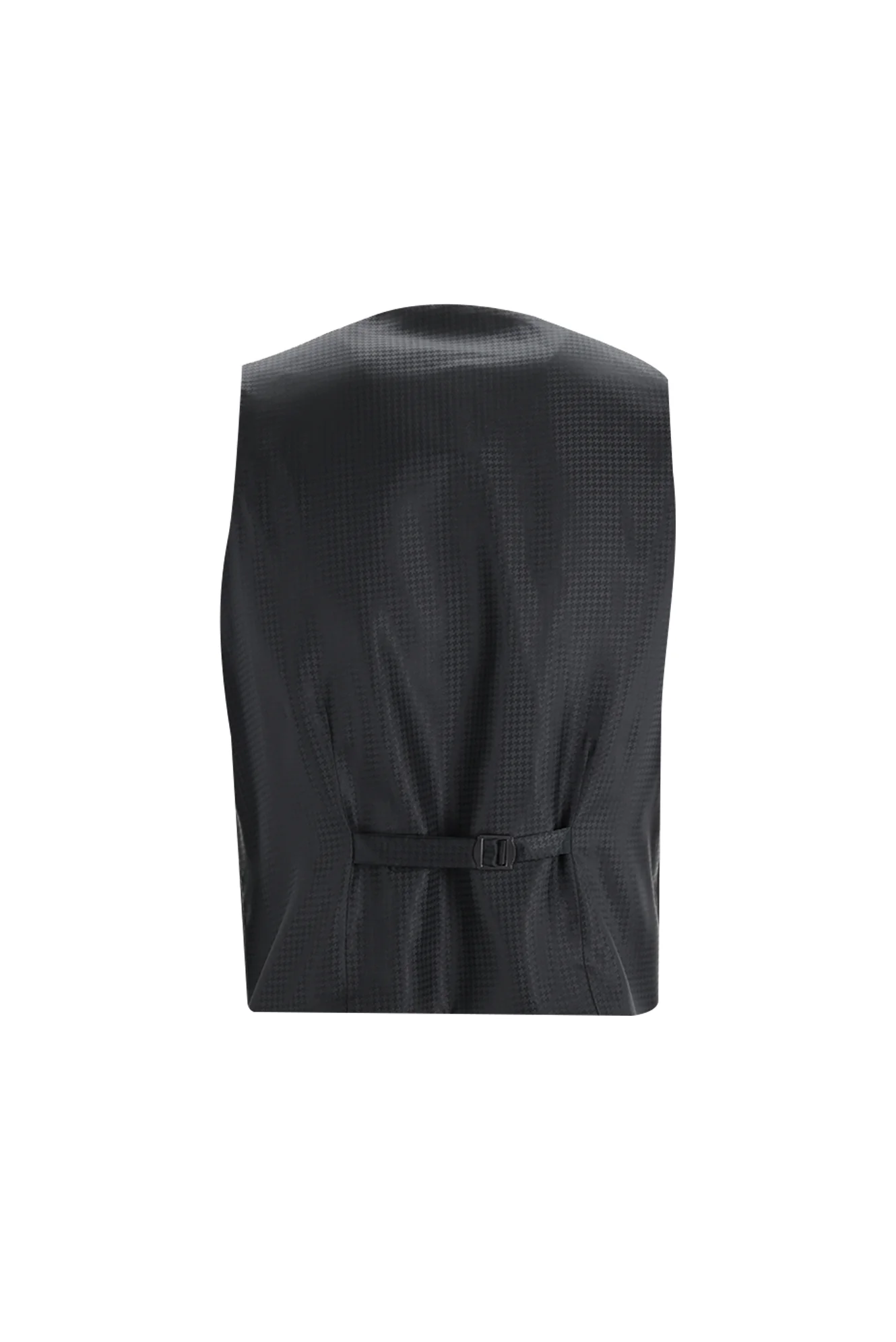 Siyah 7 Drop Slim Fit Dar Kesim Sivri Yaka Yelekli Smokin & Damatlık - Image 5