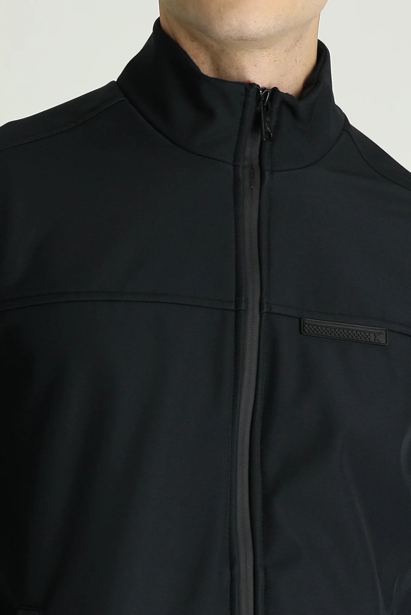 Siyah Slim Fit Dar Kesim Softshell Spor Mont - Image 6