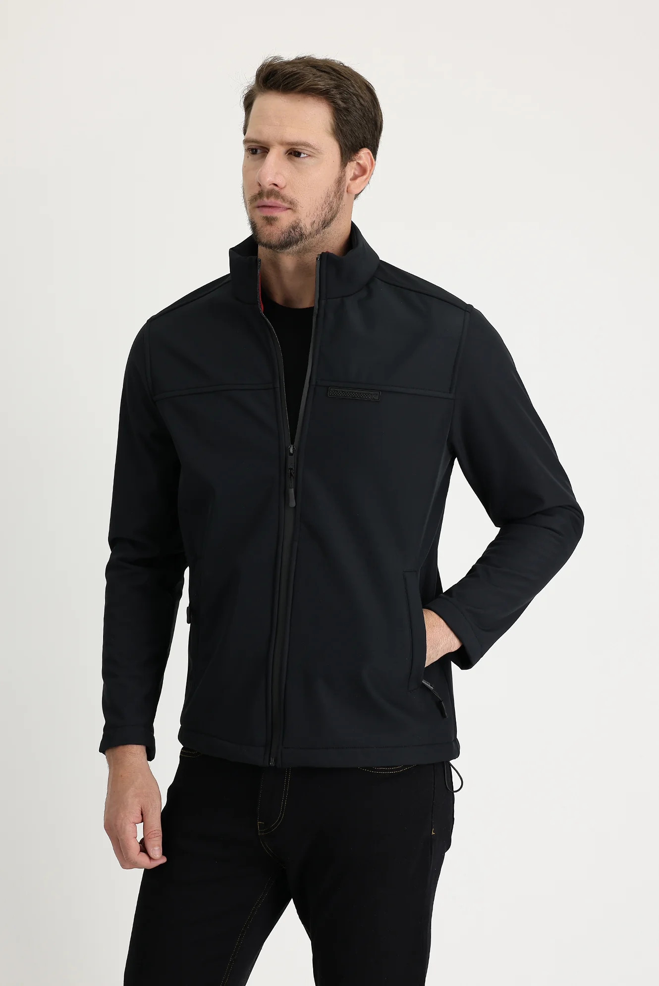 Siyah Slim Fit Dar Kesim Spor Mont - Image 2