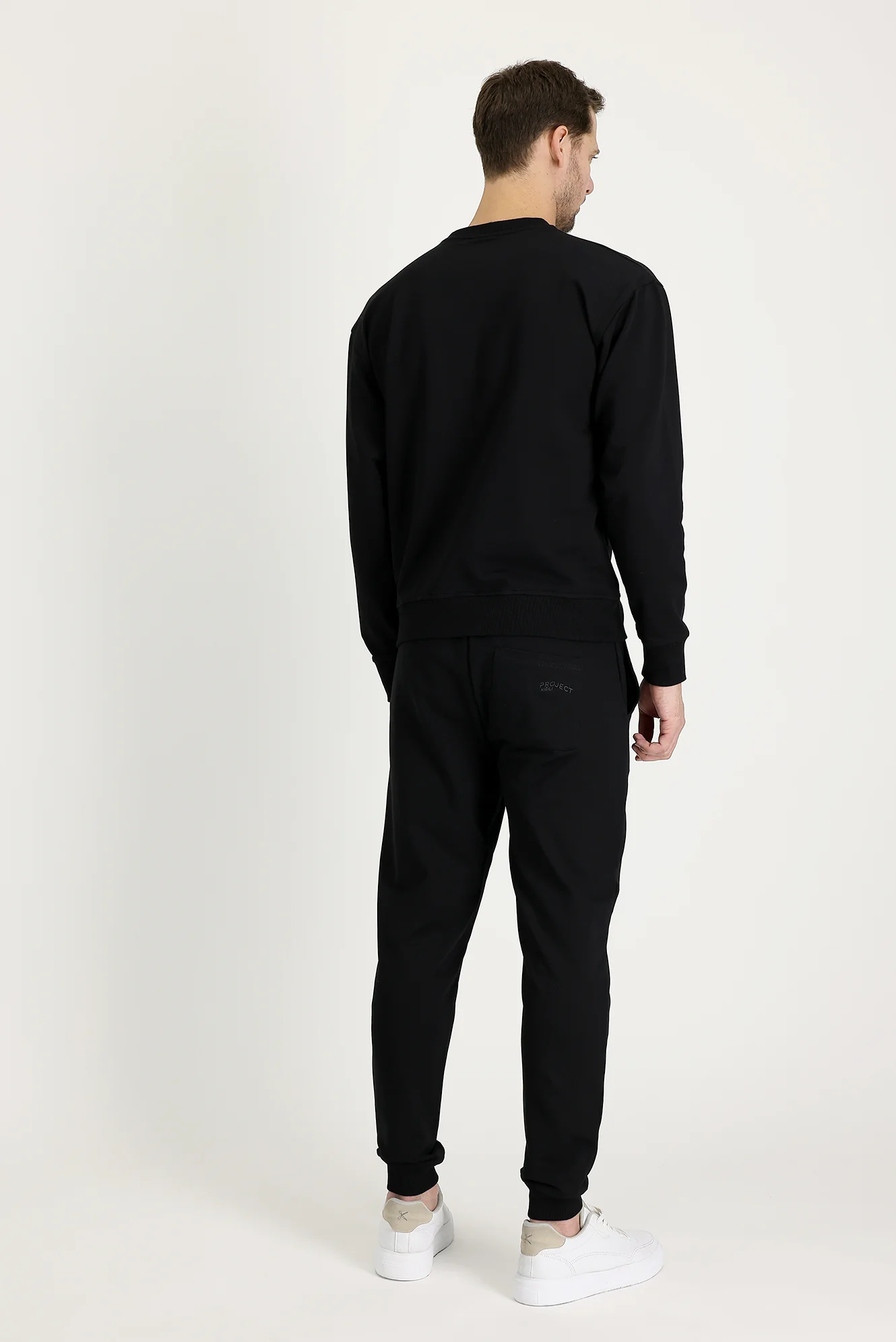Siyah Slim Fit Dar Kesim Sweatpant / Eşofman Altı - Image 3