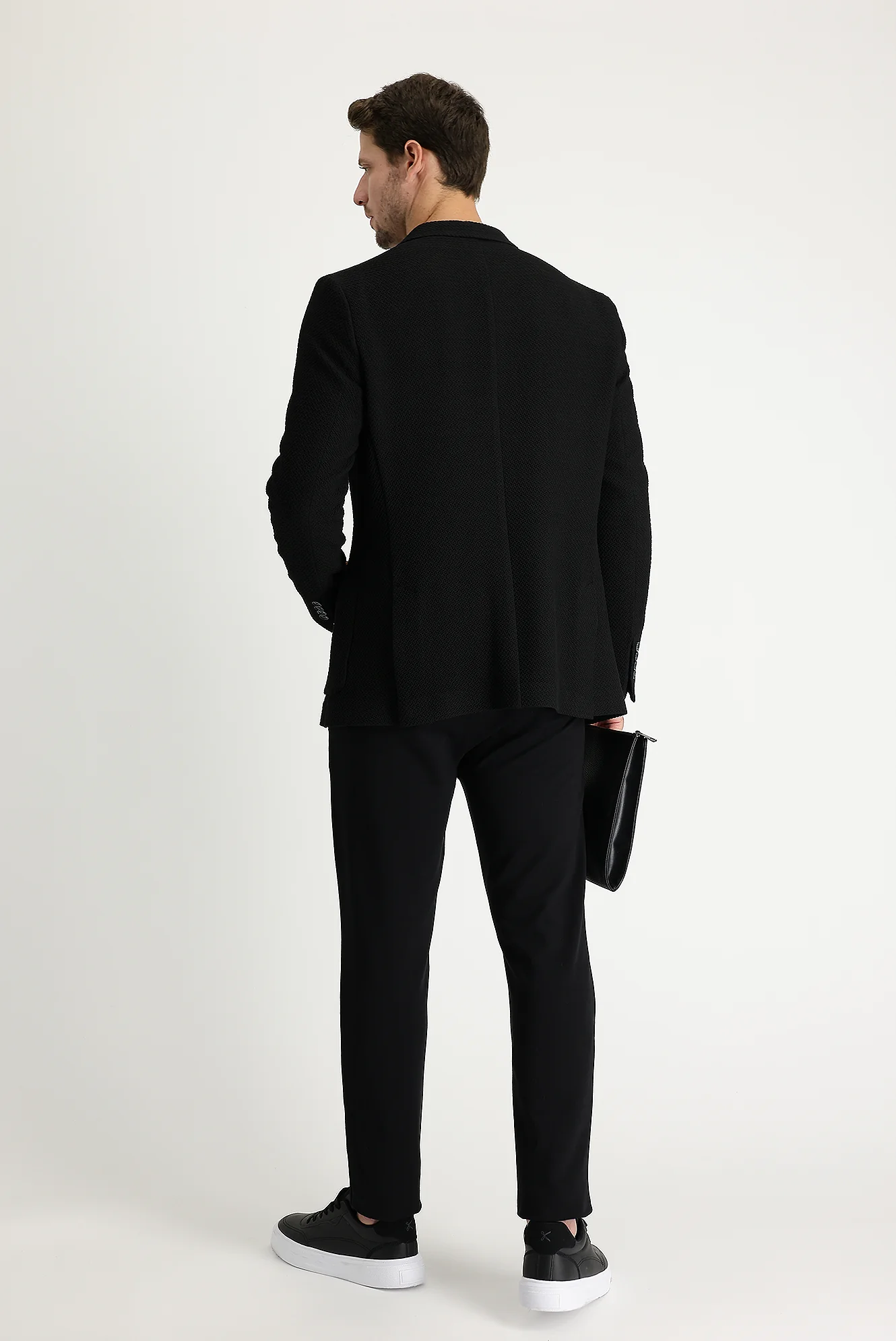 Siyah Slim Fit Dar Kesim Sweatpant / Eşofman Altı - Image 2