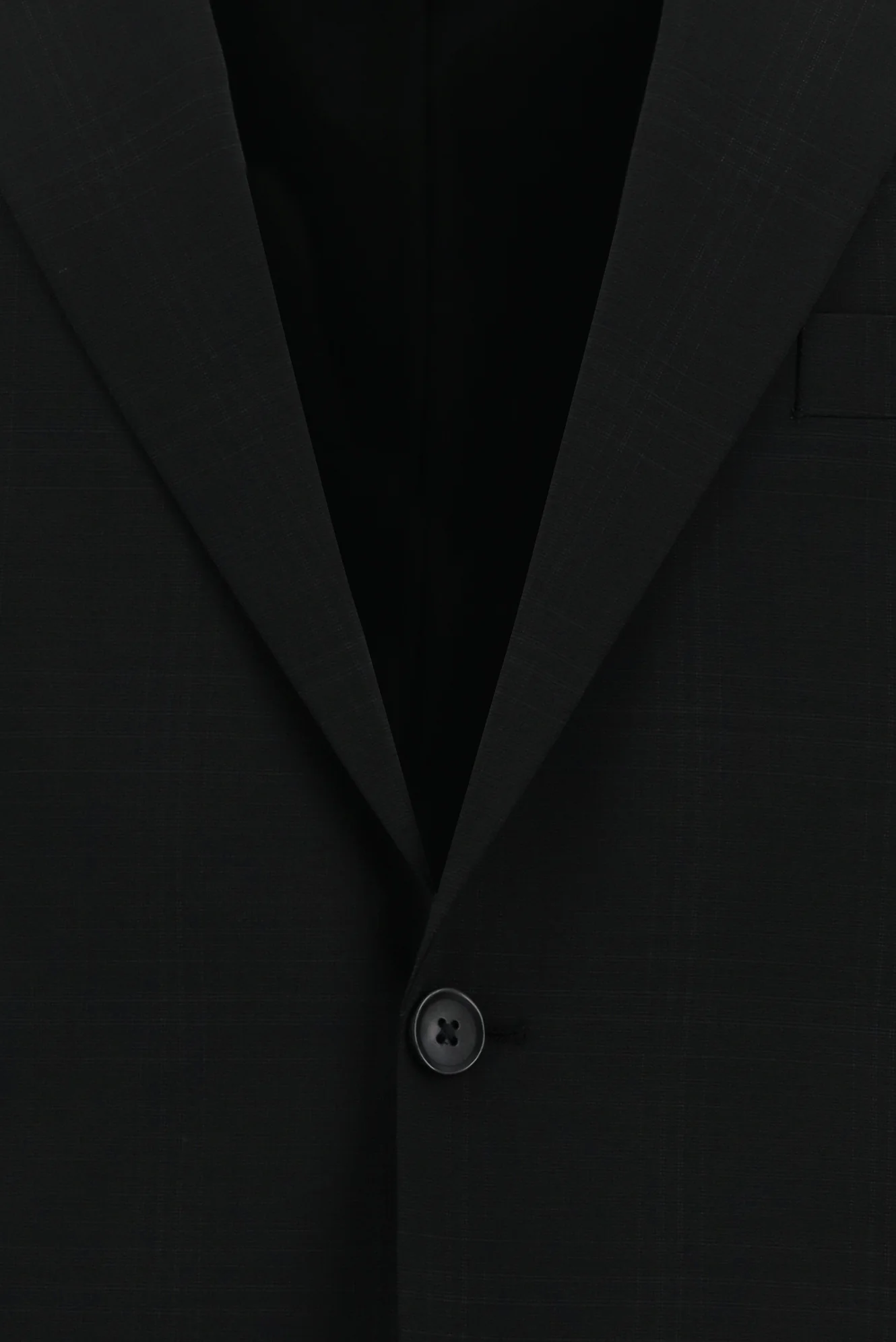 Siyah 7 Drop Slim Fit Dar Kesim Yünlü Ekose Takım Elbise - Image 4