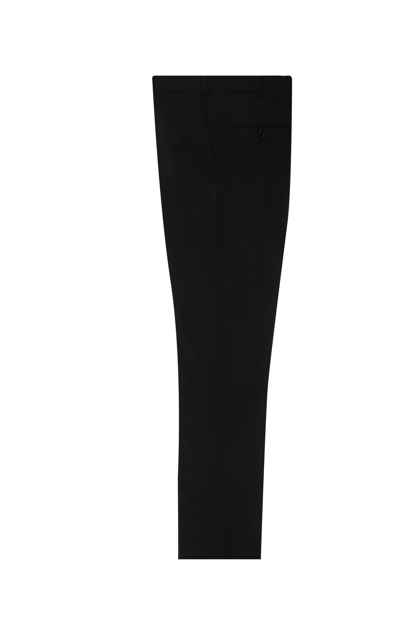 Siyah 7 Drop Slim Fit Dar Kesim Yünlü Klasik Kumaş Pantolon