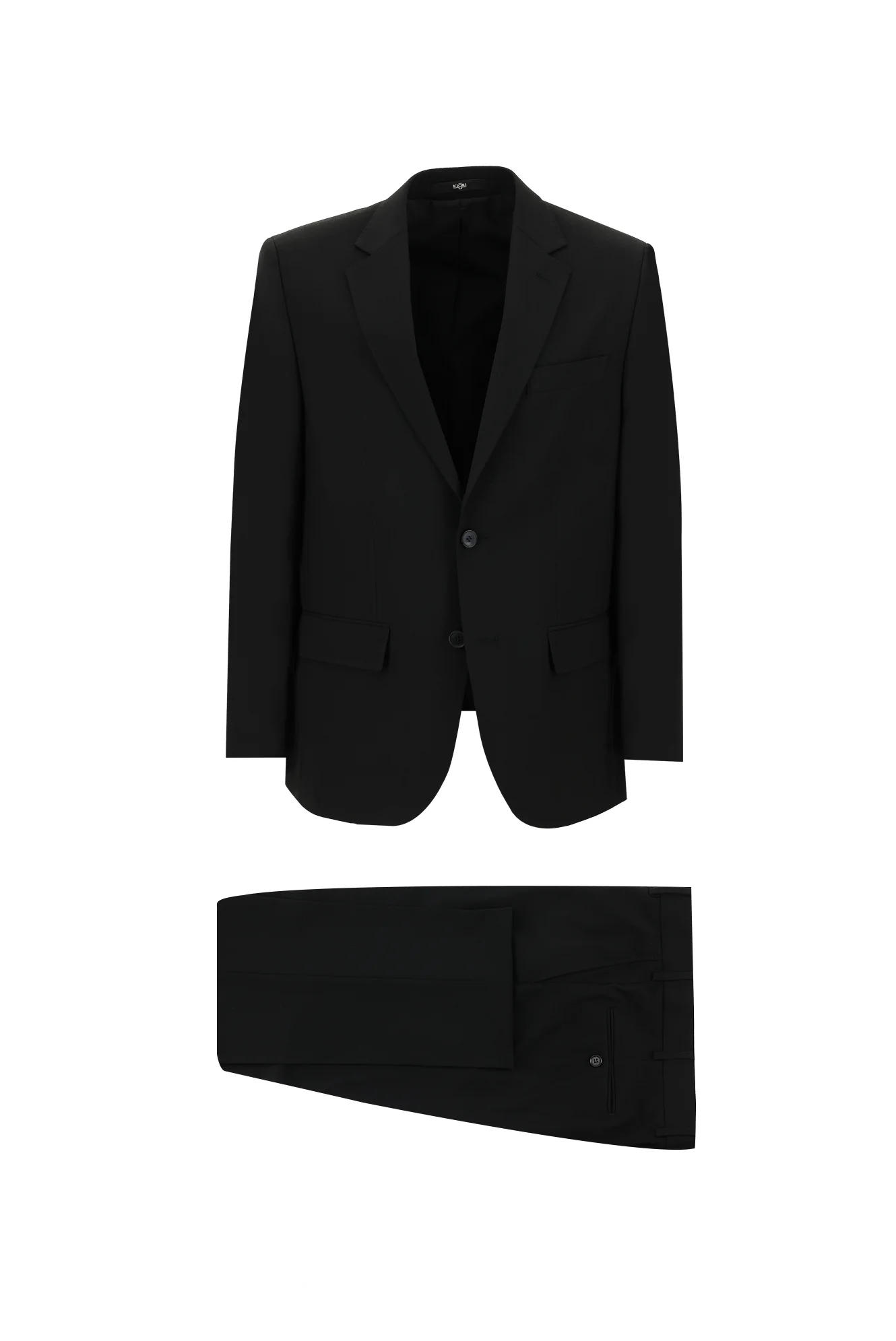 Siyah 7 Drop Slim Fit Dar Kesim Yünlü Takım Elbise