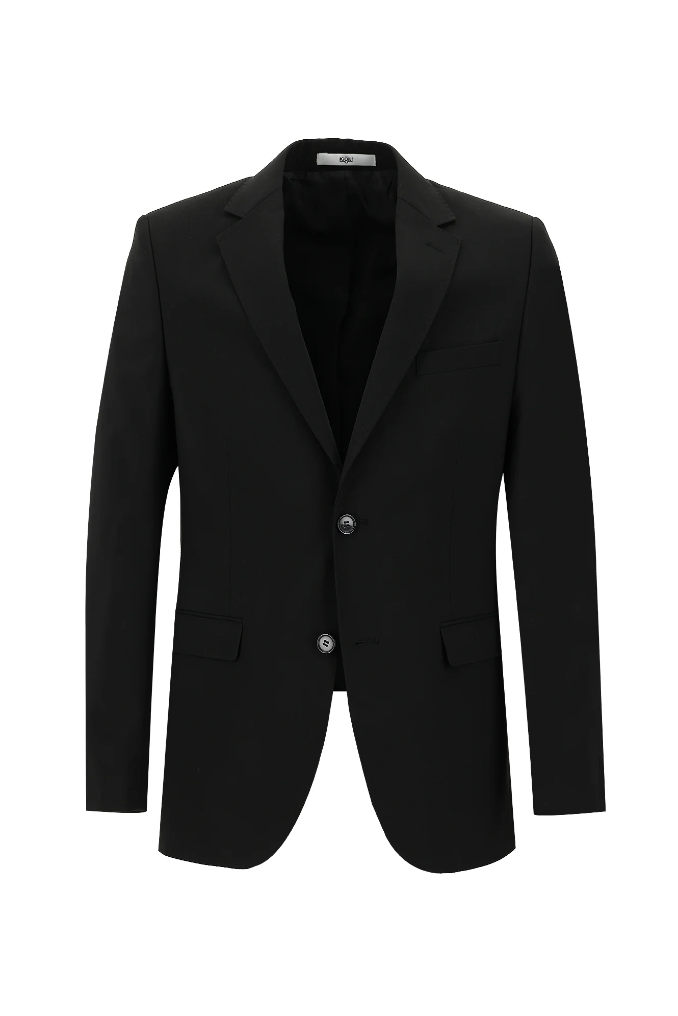 Siyah 7 Drop Slim Fit Dar Kesim Yünlü Takım Elbise - Image 2