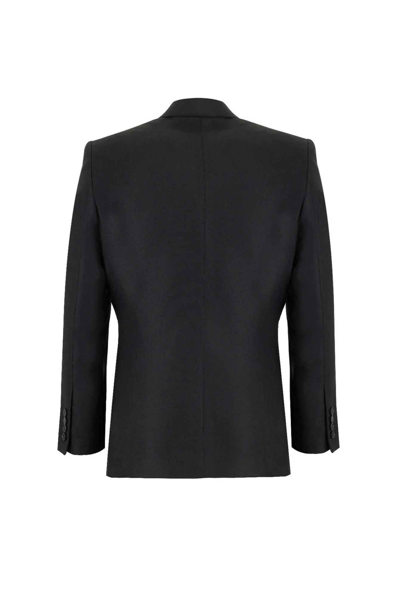 Siyah 7 Drop Slim Fit Dar Kesim Yünlü Takım Elbise - Image 3
