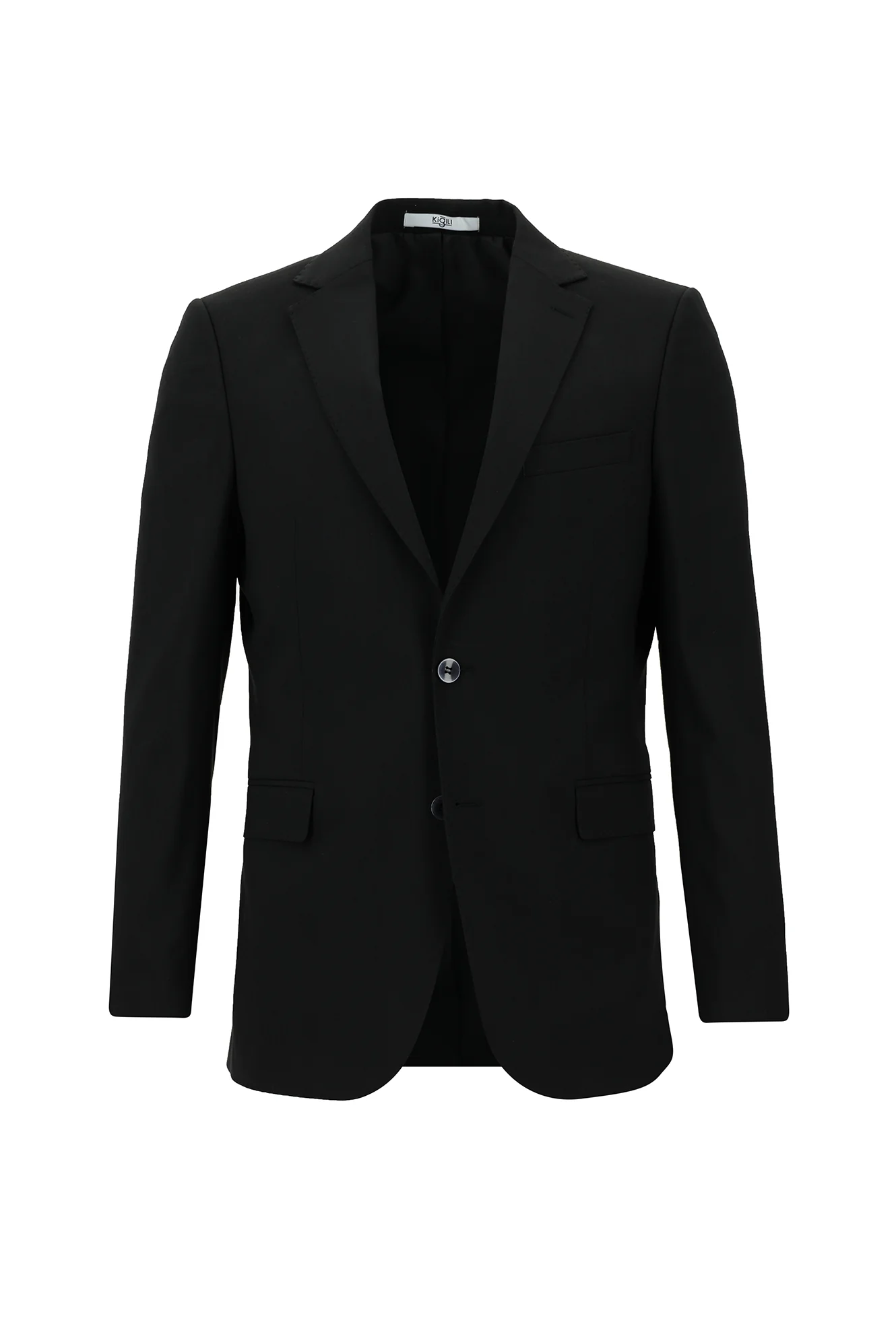 Siyah 7 Drop Slim Fit Dar Kesim Yünlü Takım Elbise - Image 2