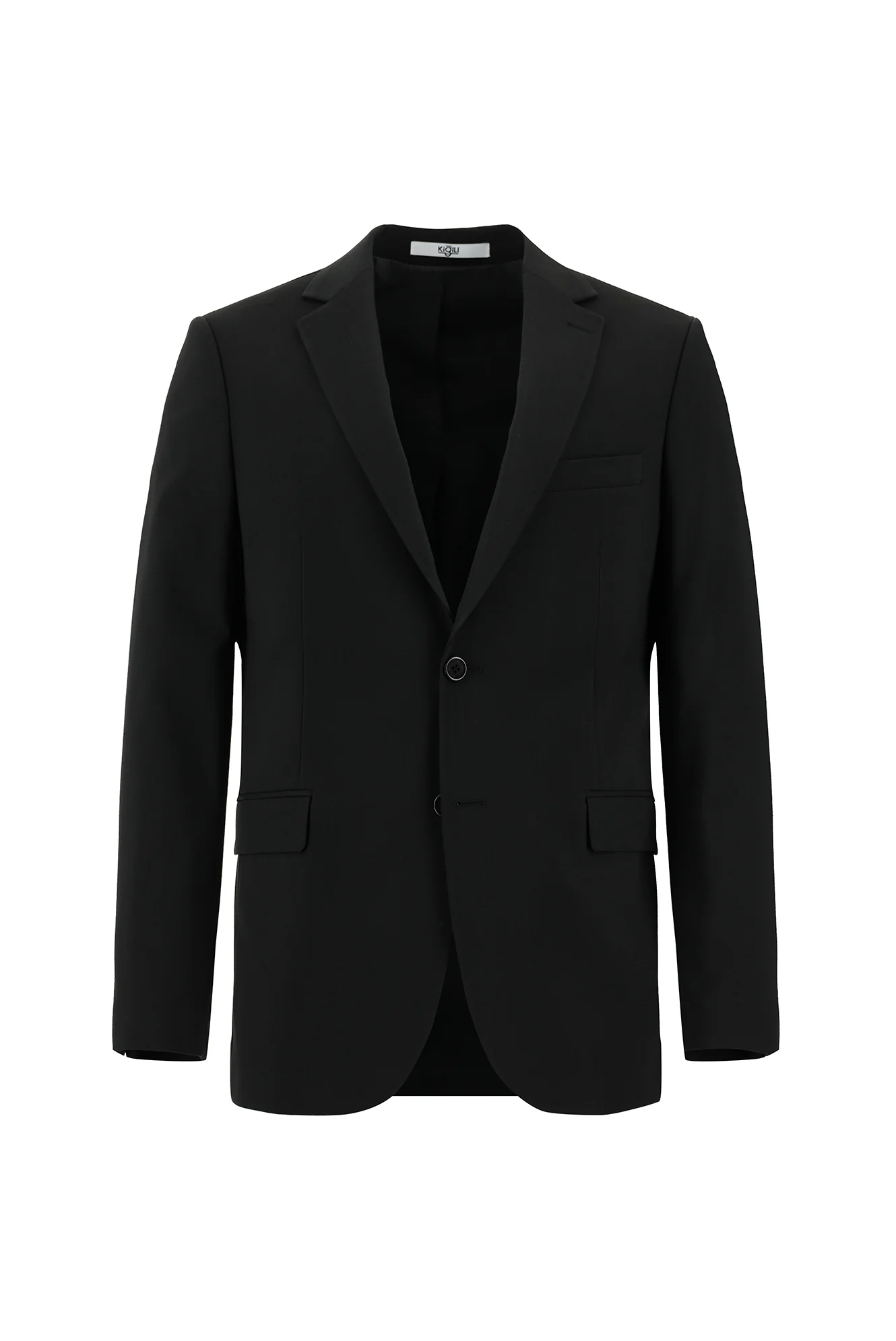 Siyah 7 Drop Slim Fit Dar Kesim Yünlü Takım Elbise - Image 2