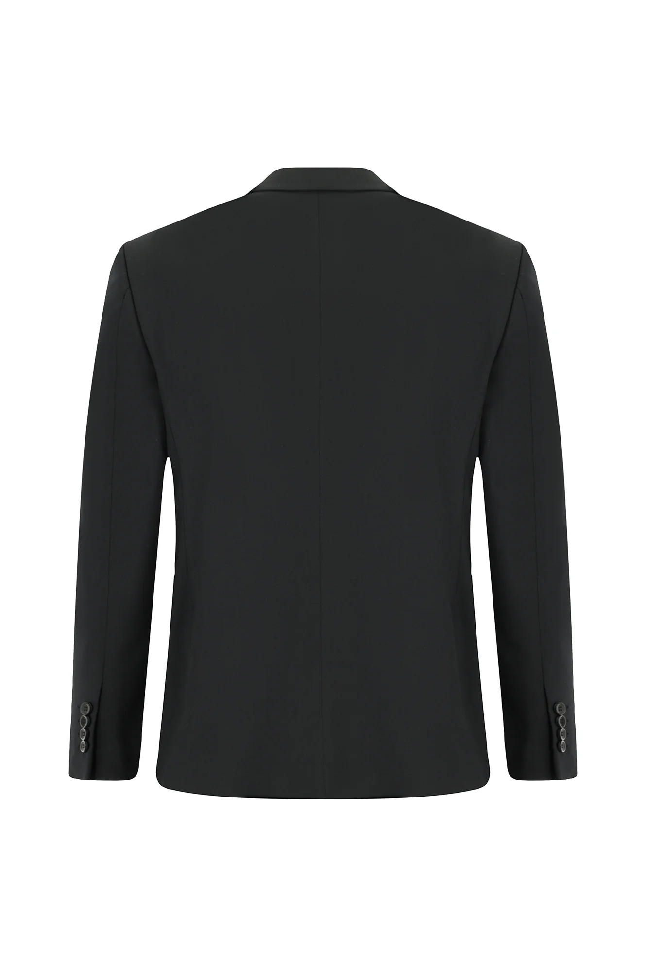 Siyah 7 Drop Slim Fit Dar Kesim Yünlü Takım Elbise - Image 3