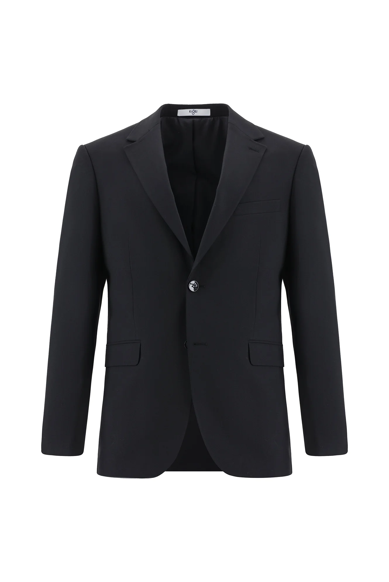 Siyah 7 Drop Slim Fit Dar Kesim Yünlü Takım Elbise - Image 2