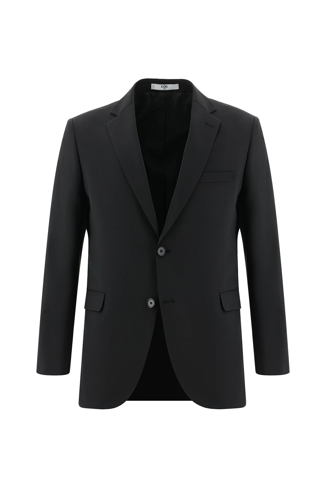 Siyah 7 Drop Slim Fit Dar Kesim Yünlü Takım Elbise - Image 2