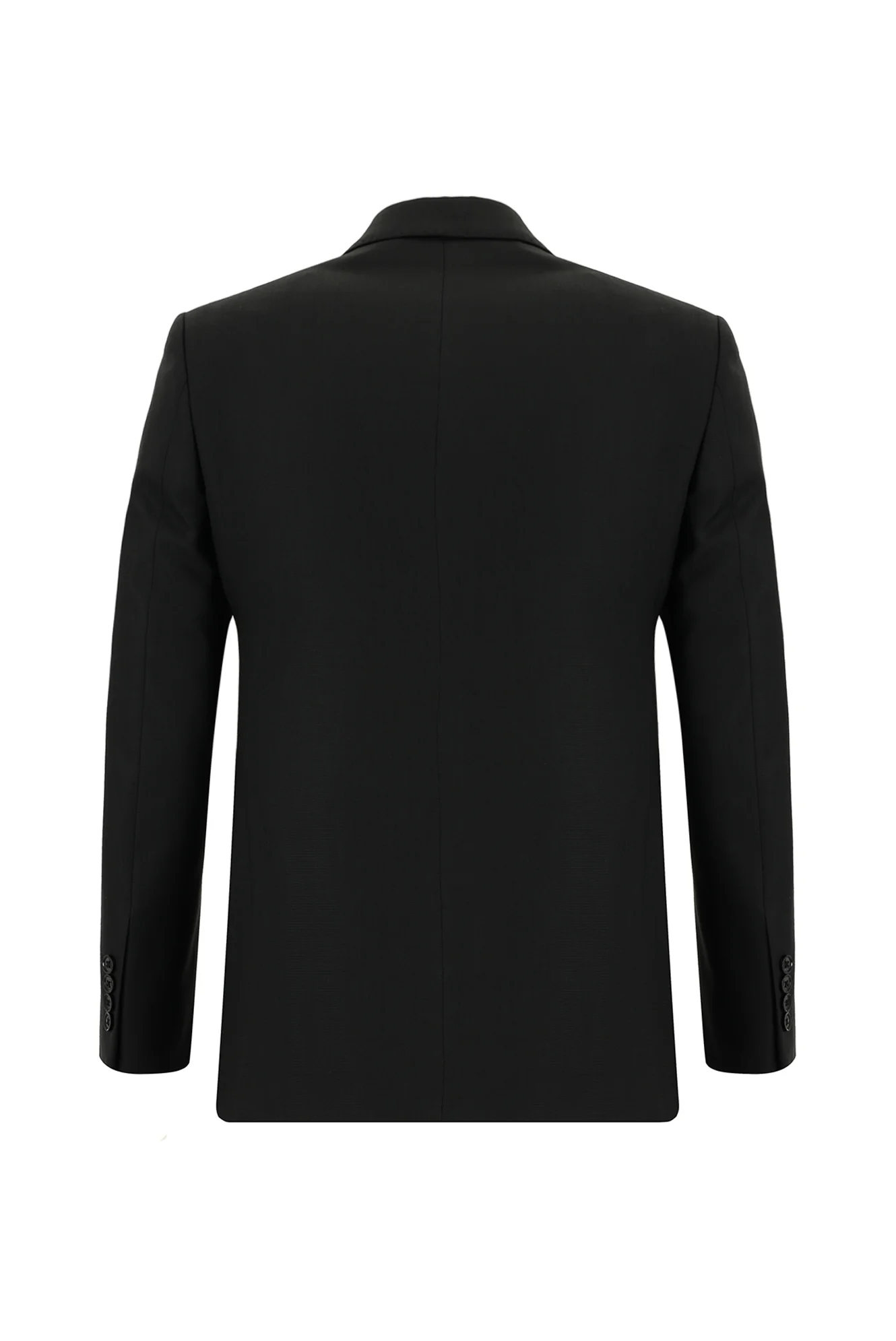 Siyah 7 Drop Slim Fit Dar Kesim Yünlü Takım Elbise - Image 3