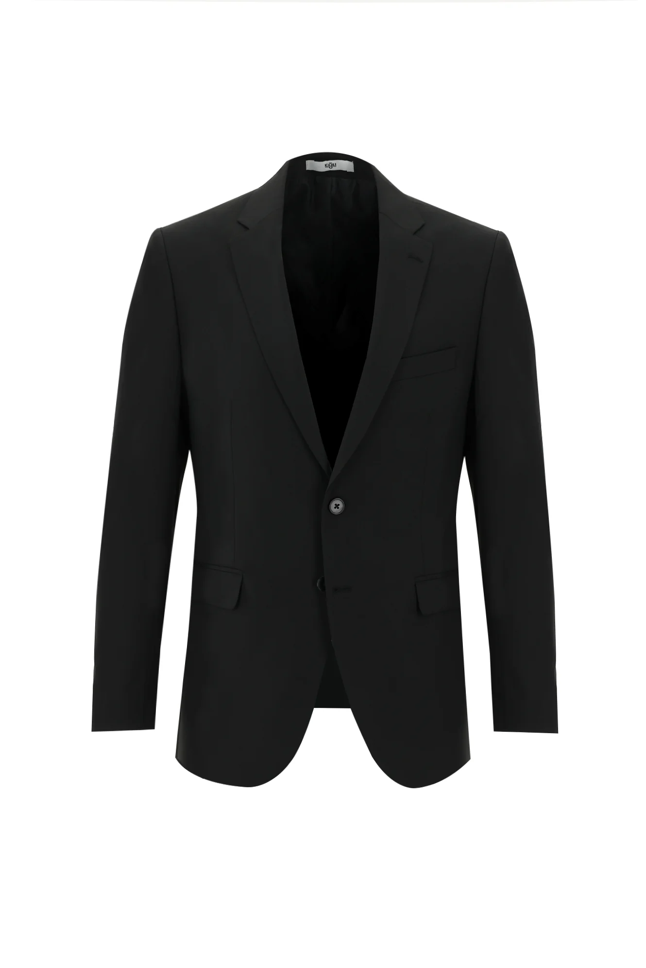 Siyah 7 Drop Slim Fit Dar Kesim Yünlü Takım Elbise - Image 2