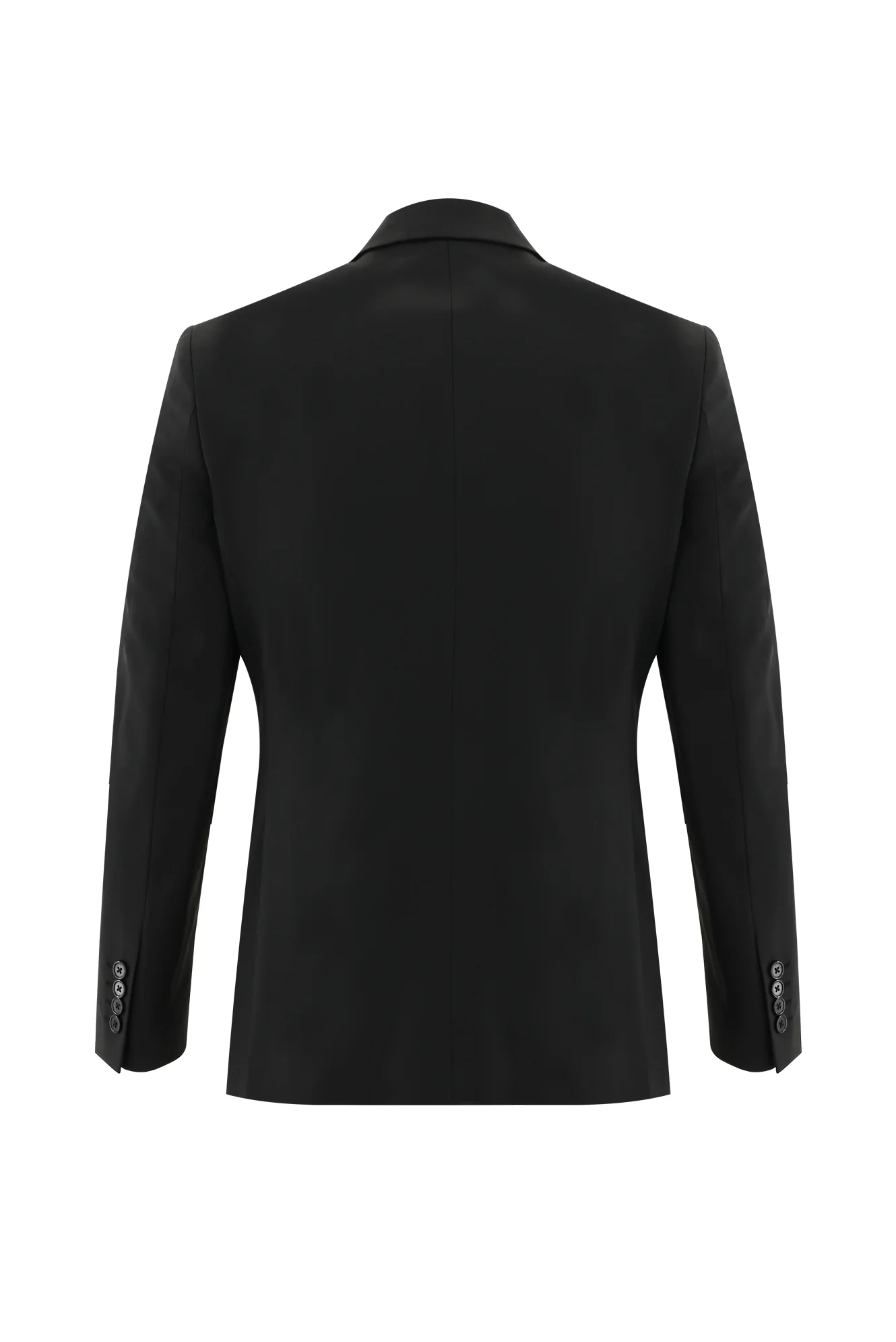 Siyah 7 Drop Slim Fit Dar Kesim Yünlü Takım Elbise - Image 3