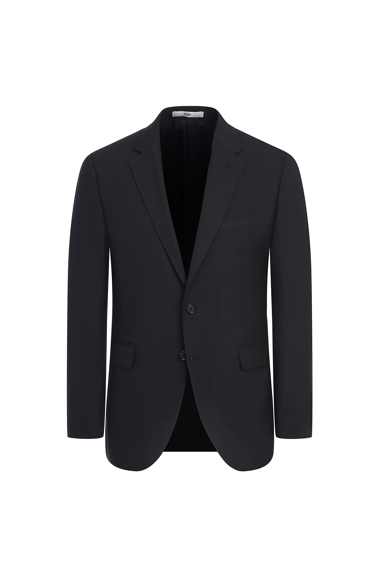 Siyah 7 Drop Slim Fit Dar Kesim Yünlü Takım Elbise - Image 2