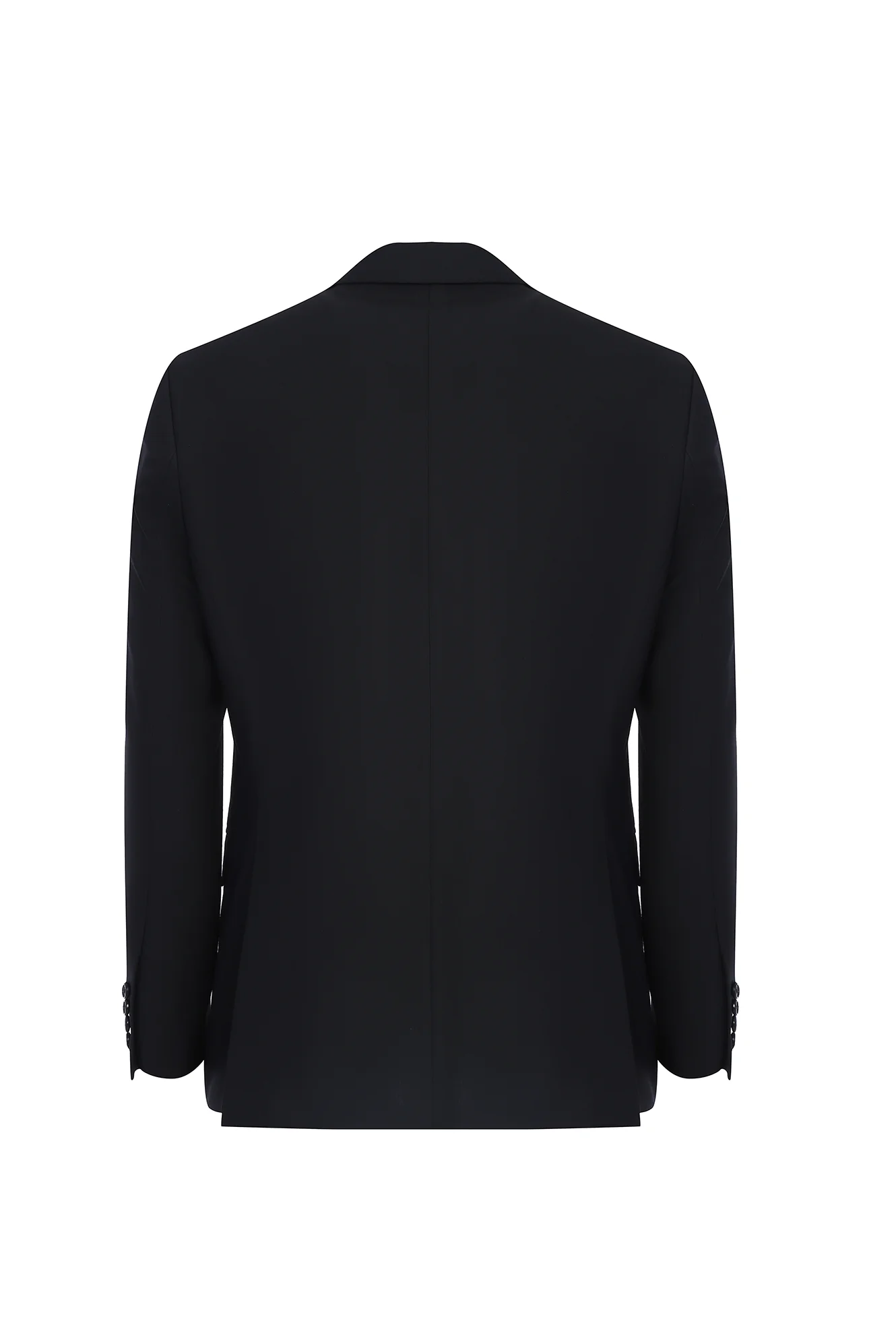 Siyah 7 Drop Slim Fit Dar Kesim Yünlü Takım Elbise - Image 3