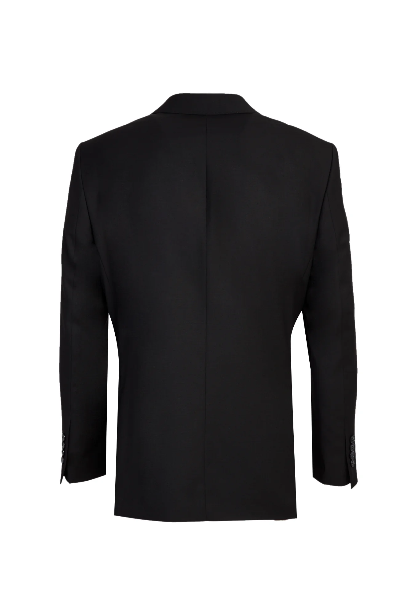 Siyah 7 Drop Slim Fit Dar Kesim Yünlü Takım Elbise - Image 3