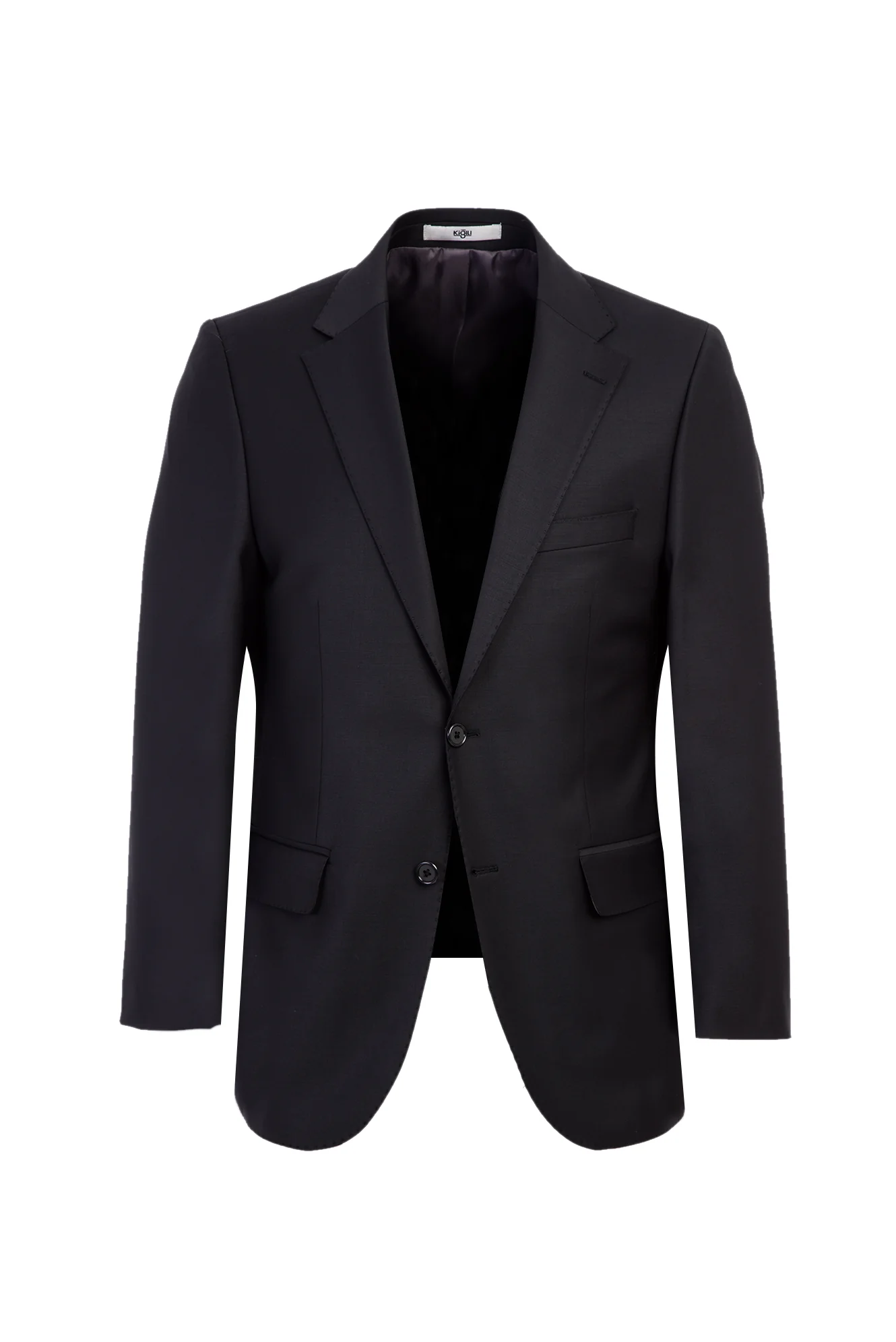 Siyah 7 Drop Slim Fit Dar Kesim Yünlü Takım Elbise - Image 2