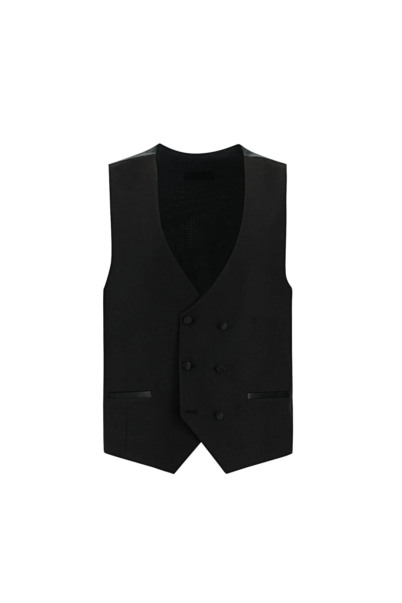 Siyah 7 Drop Slim Fit Dar Kesim Smokin & Damatlık - Image 5