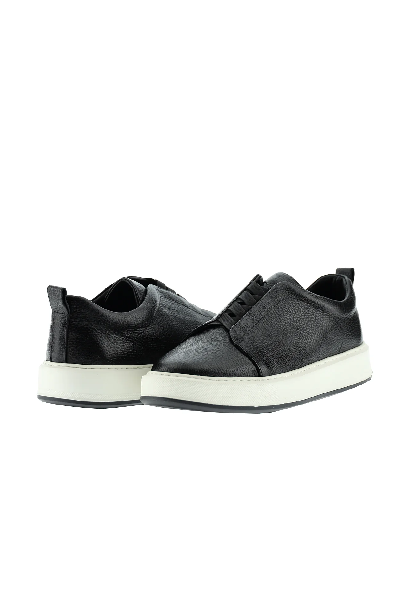 Siyah Sneaker Deri Ayakkabı