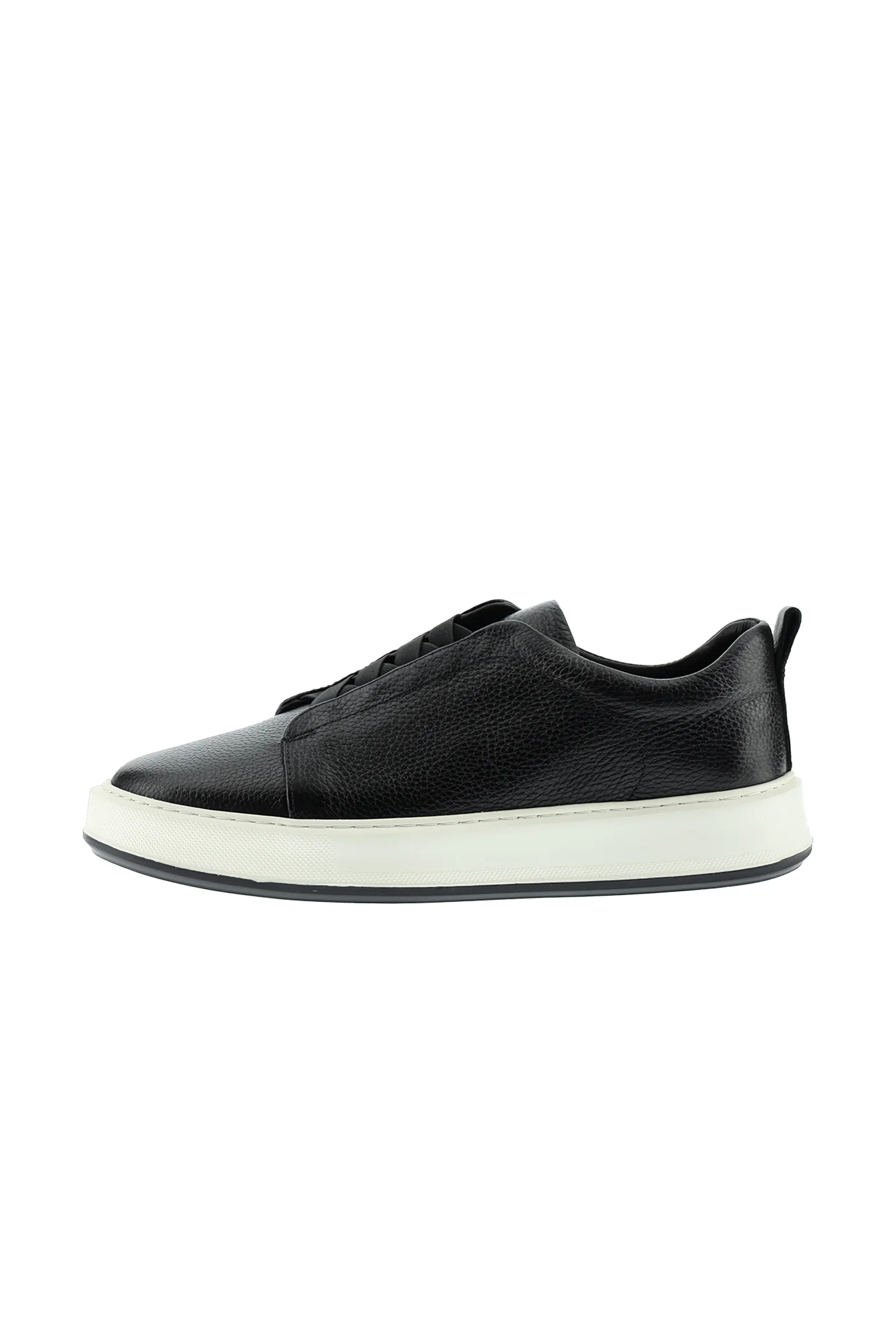 Siyah Sneaker Deri Ayakkabı - Image 2