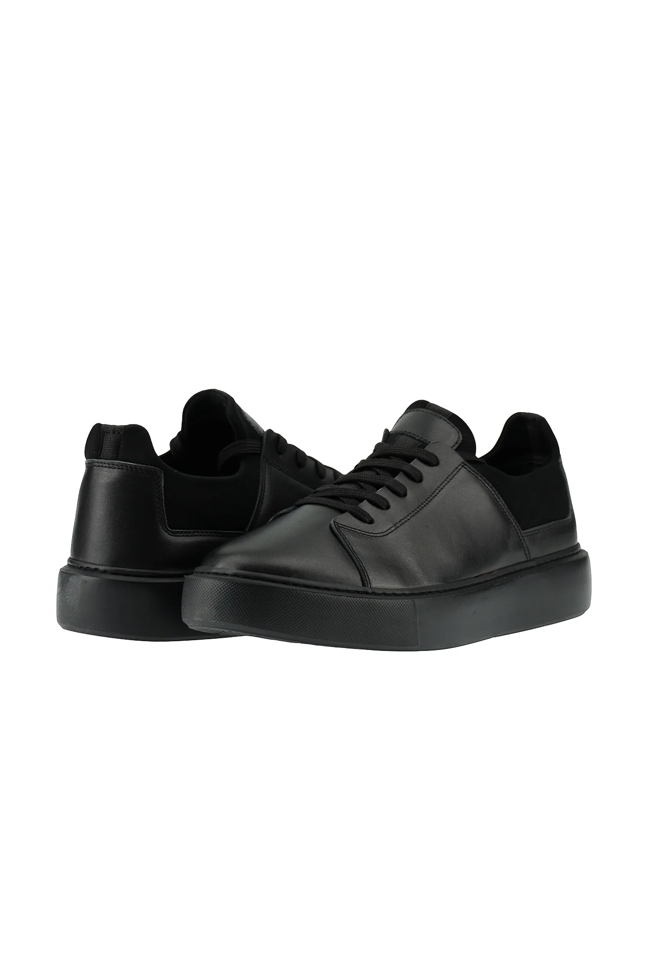 Siyah Sneaker Deri Ayakkabı