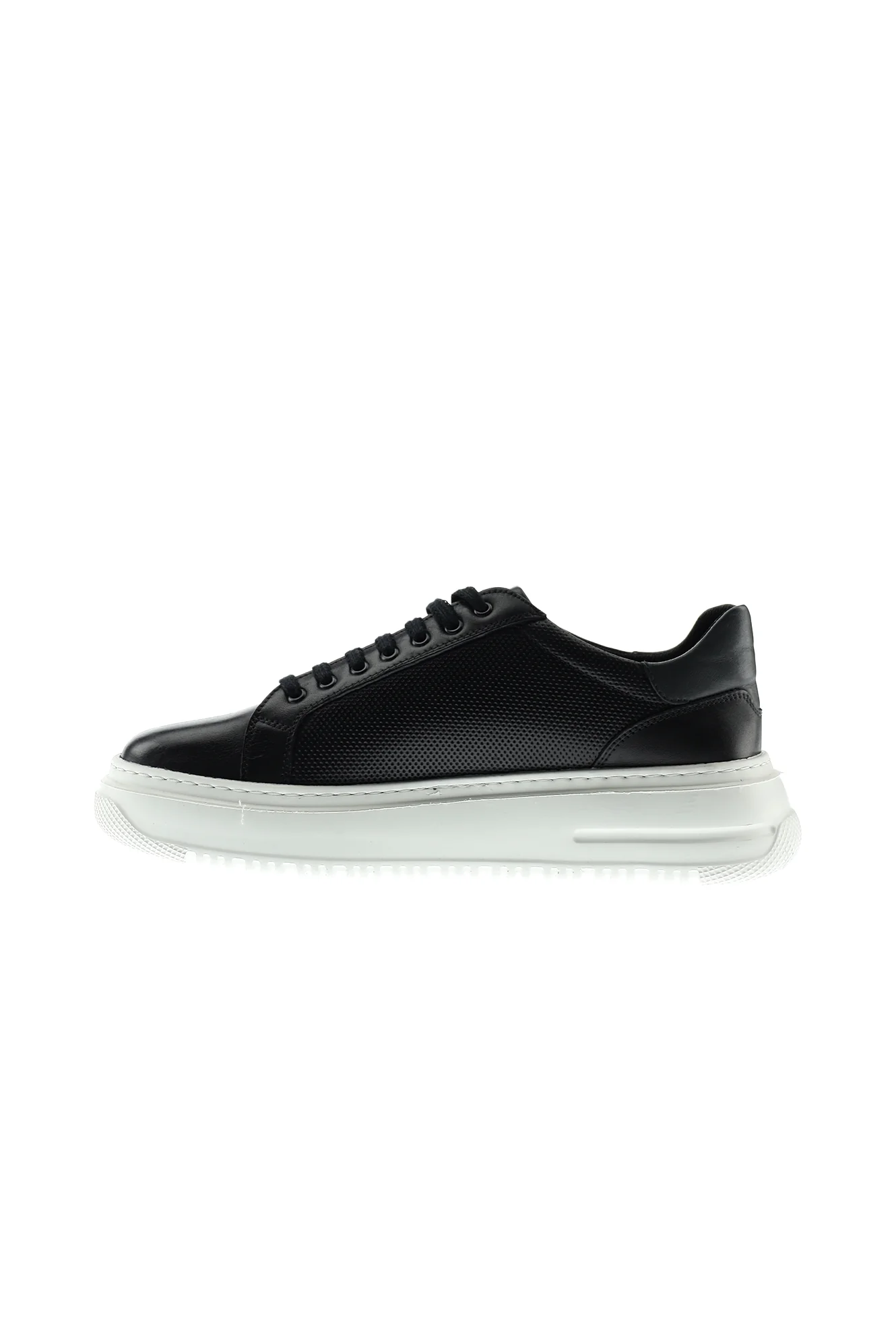 Siyah Sneaker Deri Ayakkabı - Image 2