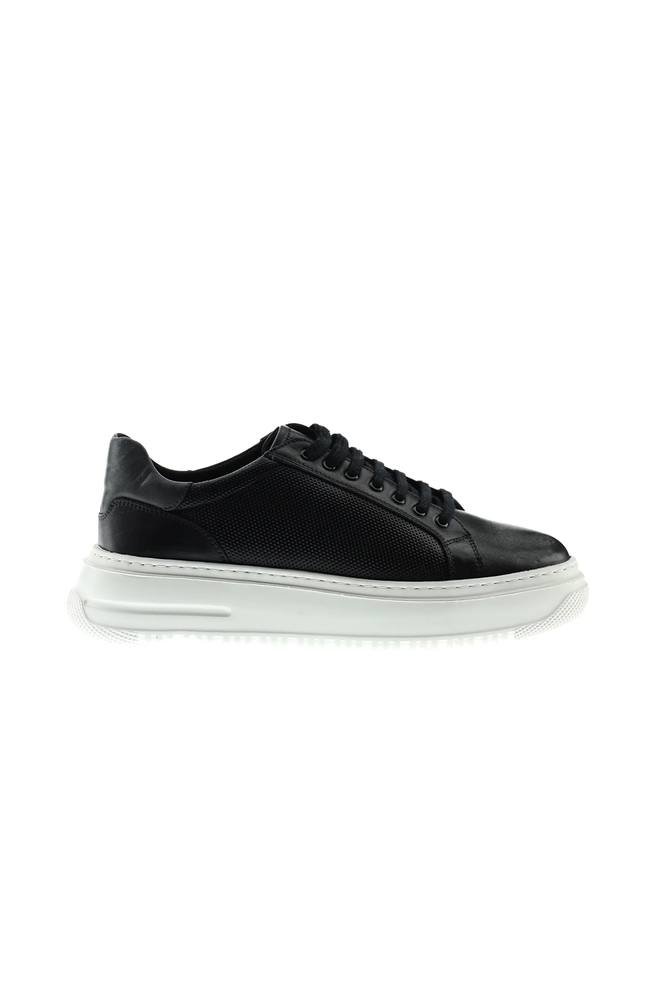 Siyah Sneaker Deri Ayakkabı - Image 3